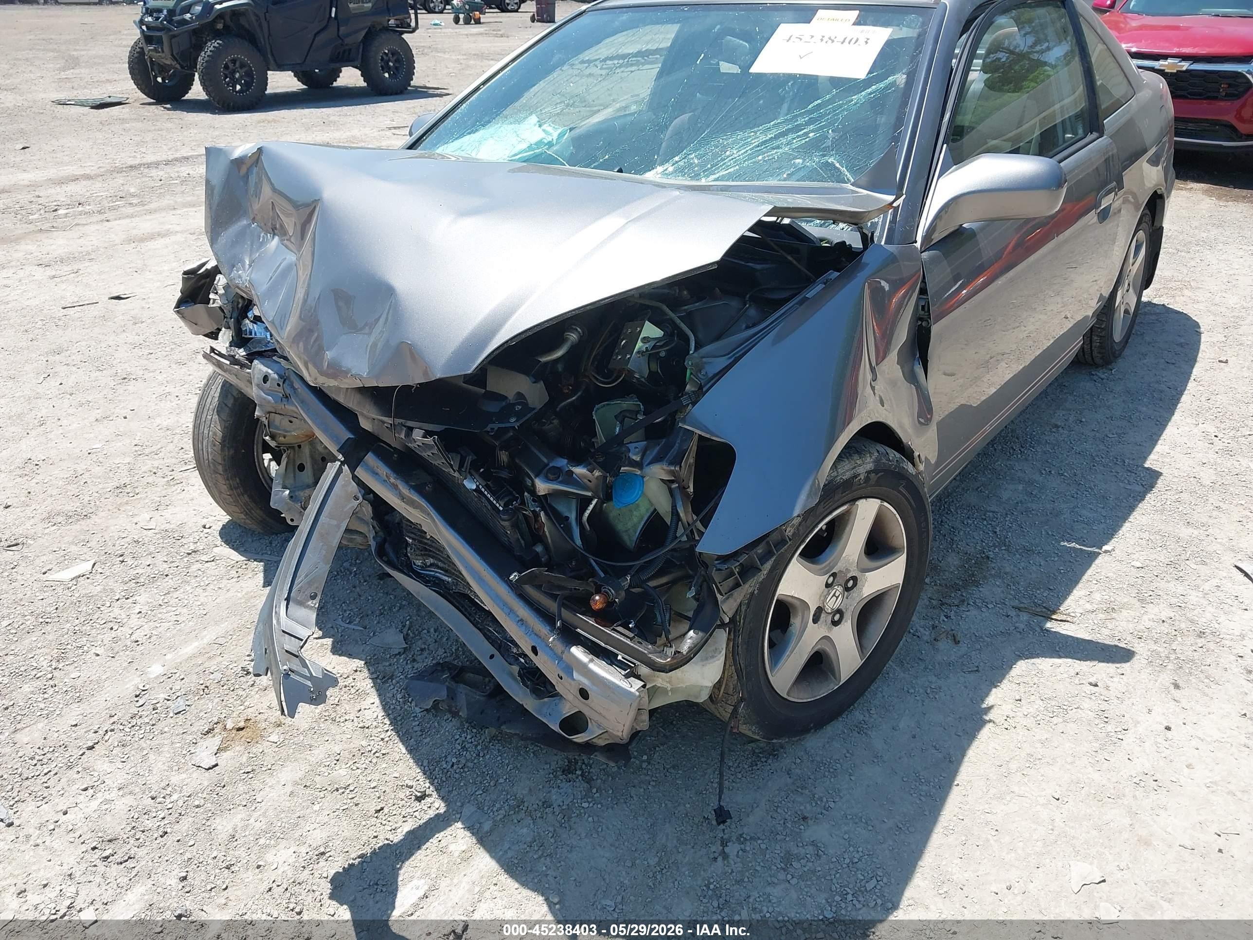 2004 Honda Civic Ex Gray vin: 1HGEM21024L047606