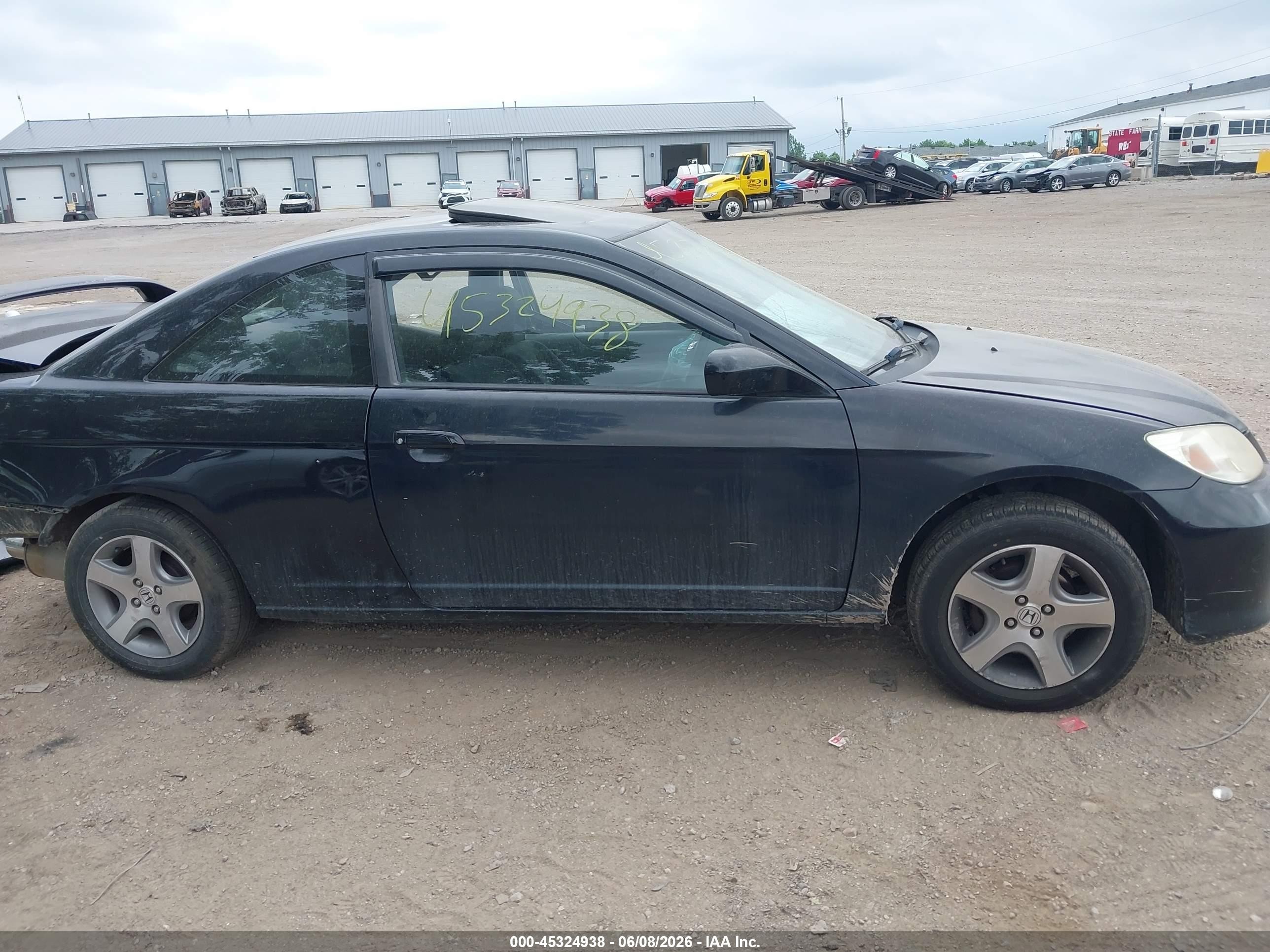 2004 Honda Civic Ex Black vin: 1HGEM21084L072283