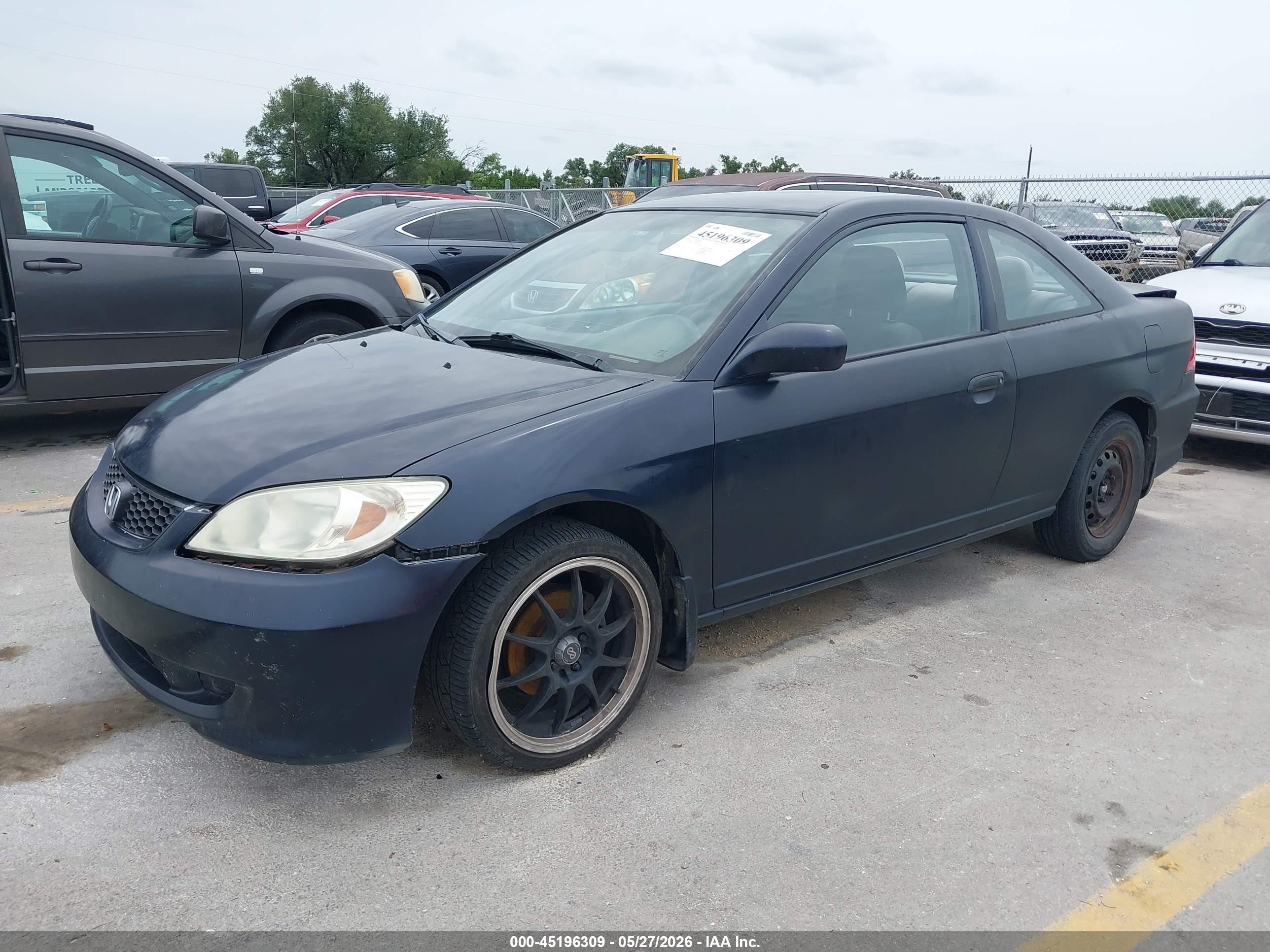 2004 Honda Civic Vp Dark Blue vin: 1HGEM21114L069556
