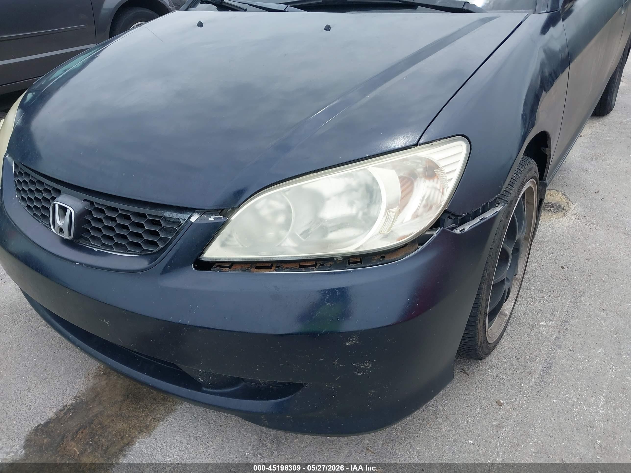 2004 Honda Civic Vp Dark Blue vin: 1HGEM21114L069556