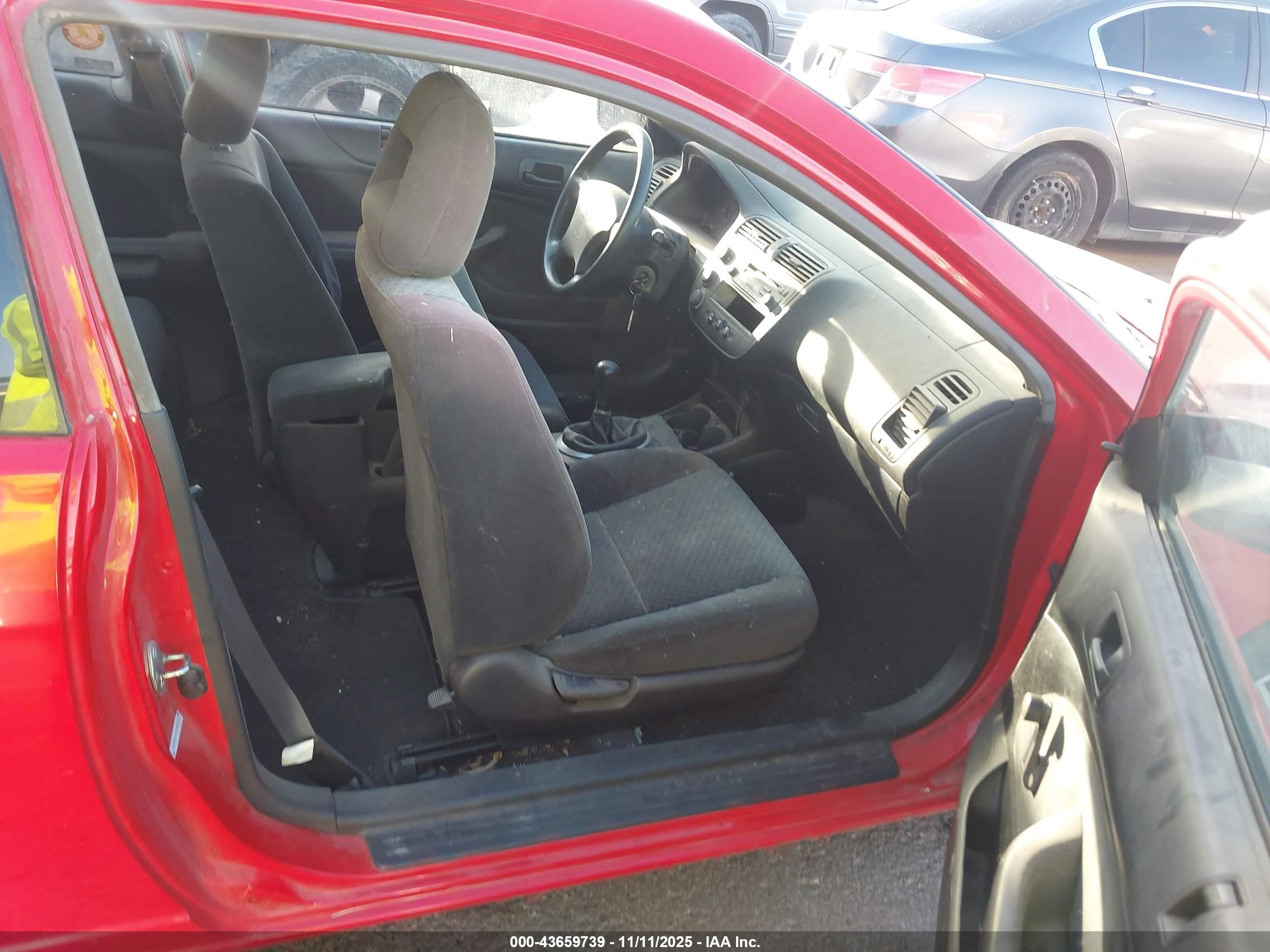 2004 Honda Civic Vp Red vin: 1HGEM21114L085210