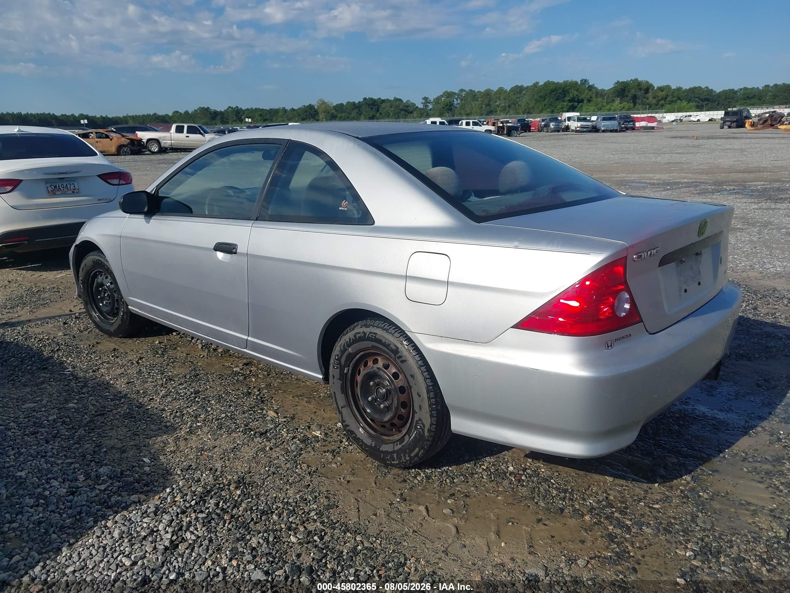 2004 Honda Civic Dx Vp Silver vin: 1HGEM21124L069646