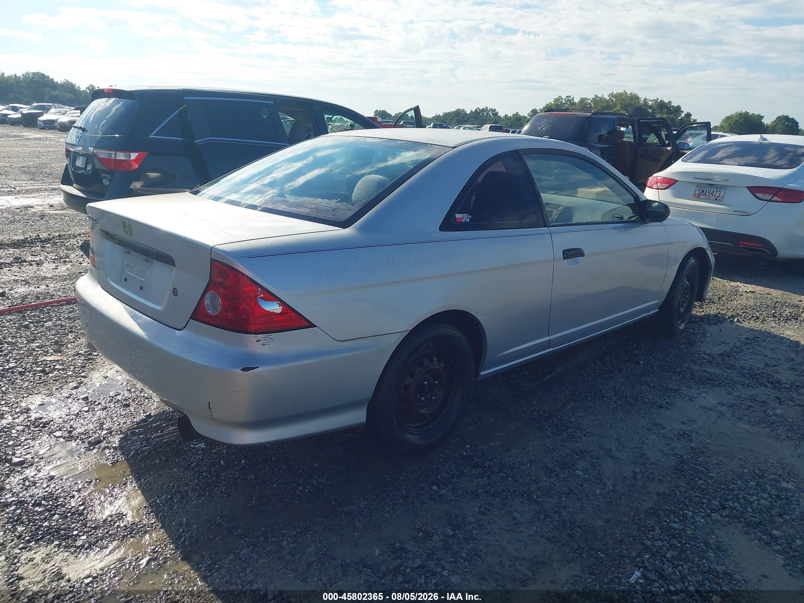2004 Honda Civic Dx Vp Silver vin: 1HGEM21124L069646