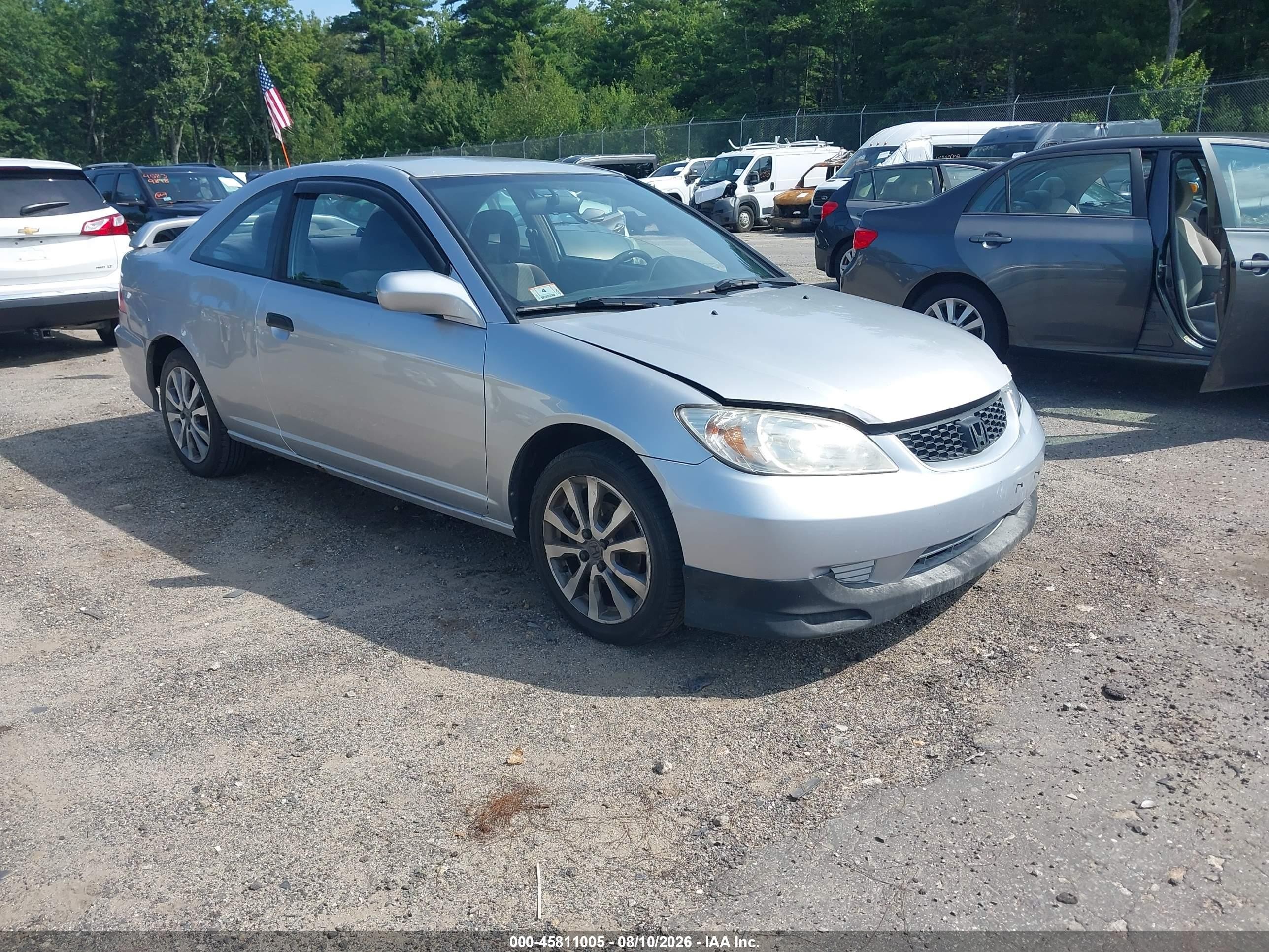 2005 Honda Civic Vp Silver vin: 1HGEM21125L065520