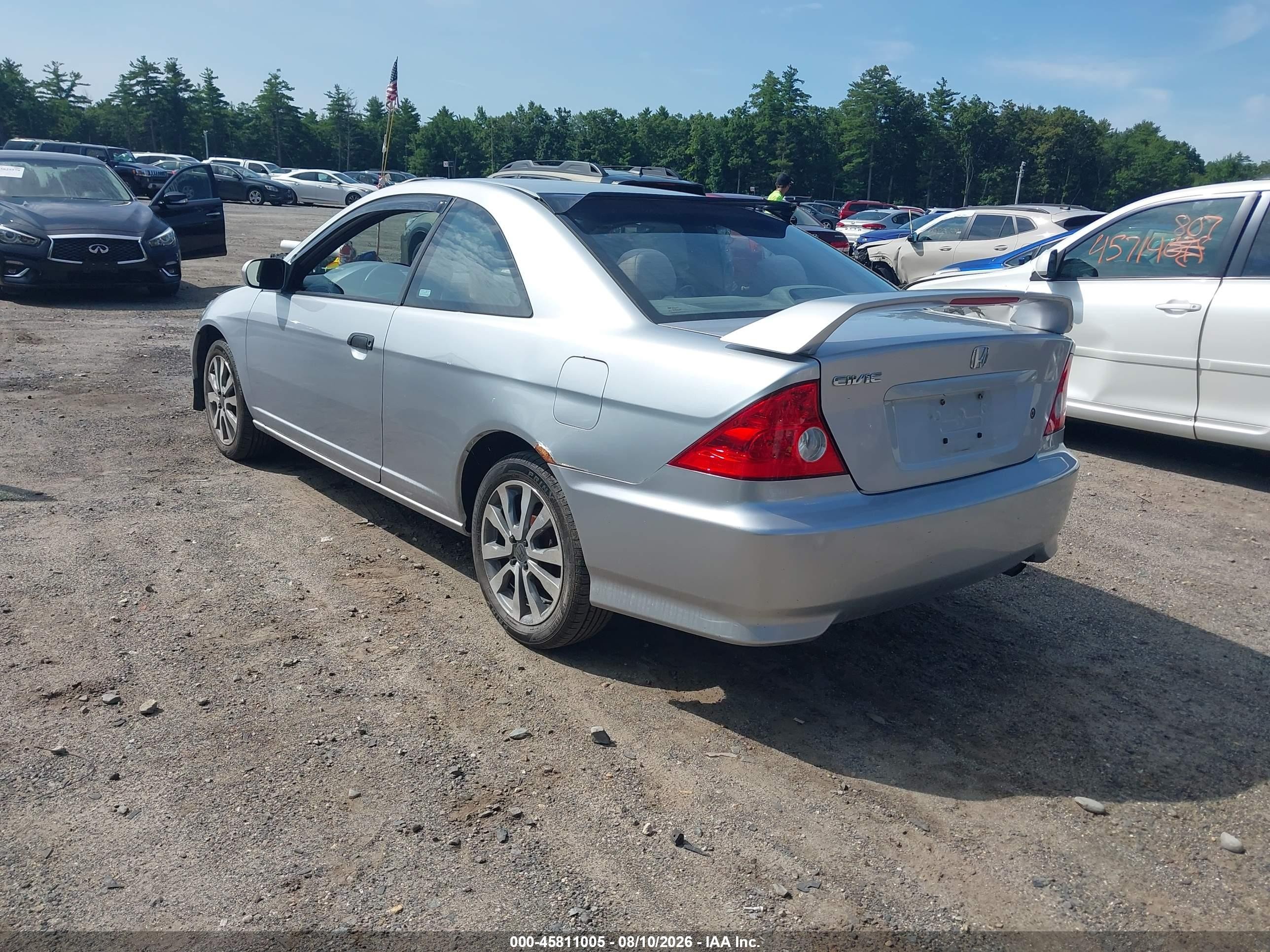 2005 Honda Civic Vp Silver vin: 1HGEM21125L065520