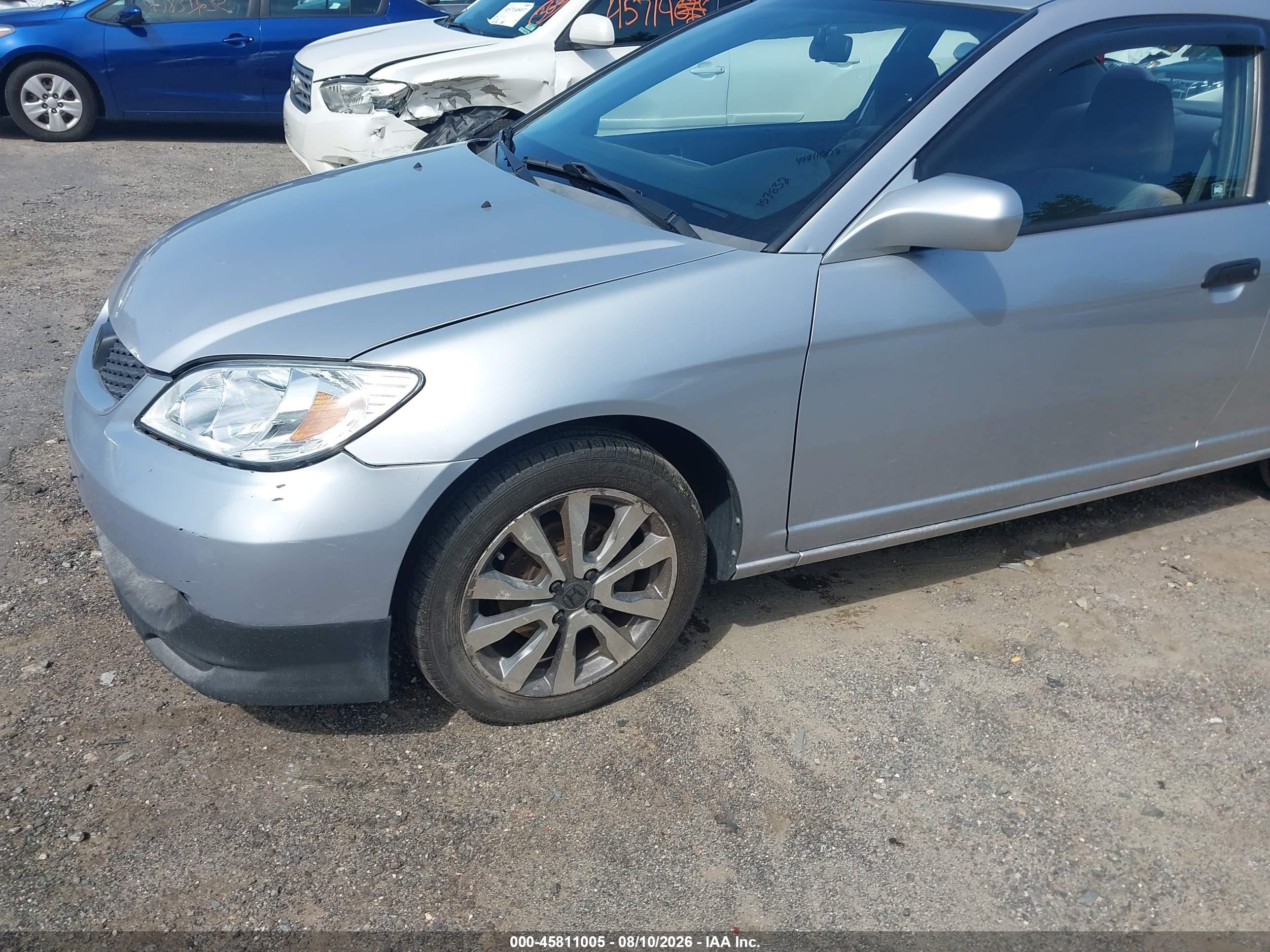 2005 Honda Civic Vp Silver vin: 1HGEM21125L065520