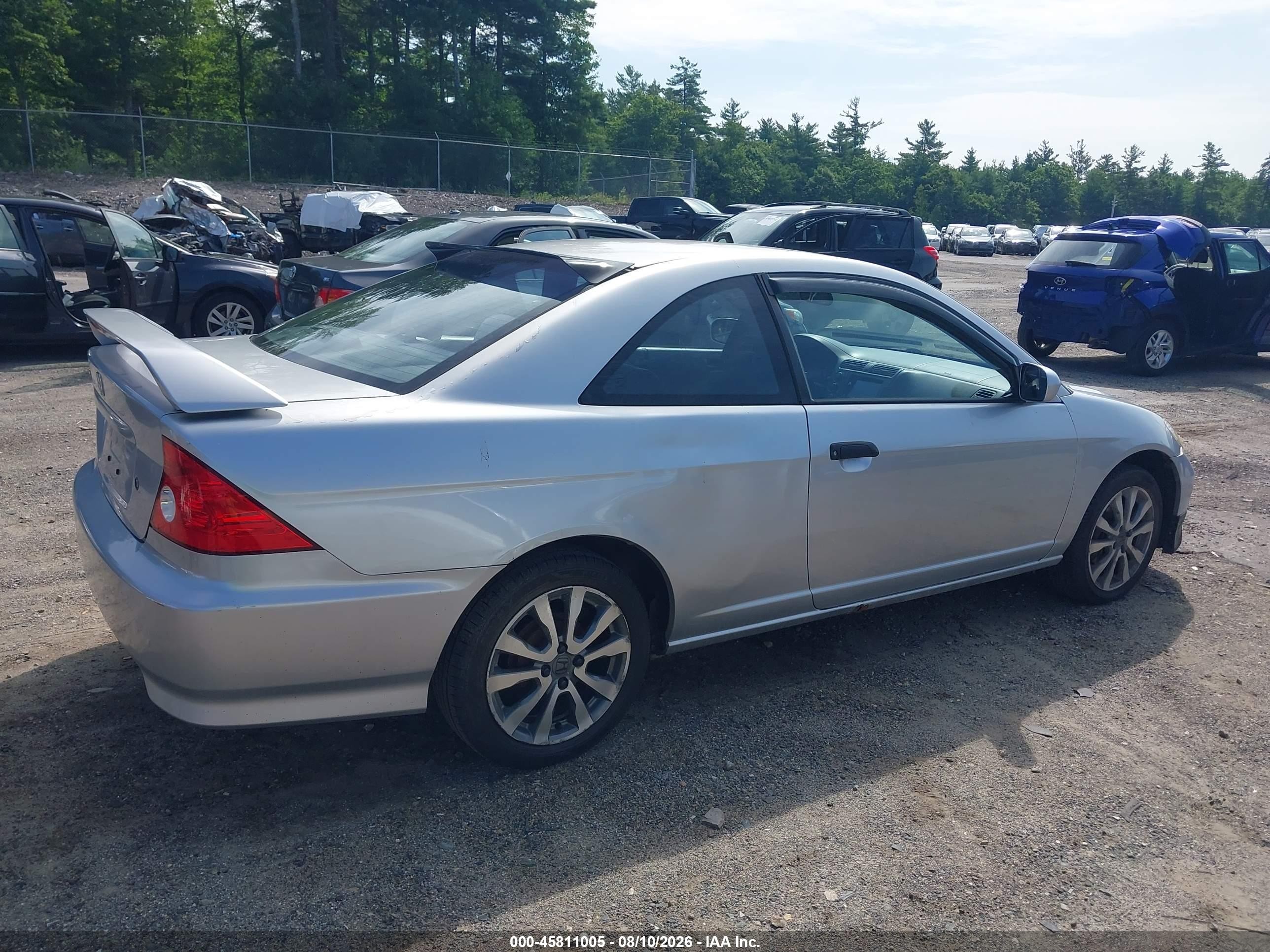 2005 Honda Civic Vp Silver vin: 1HGEM21125L065520