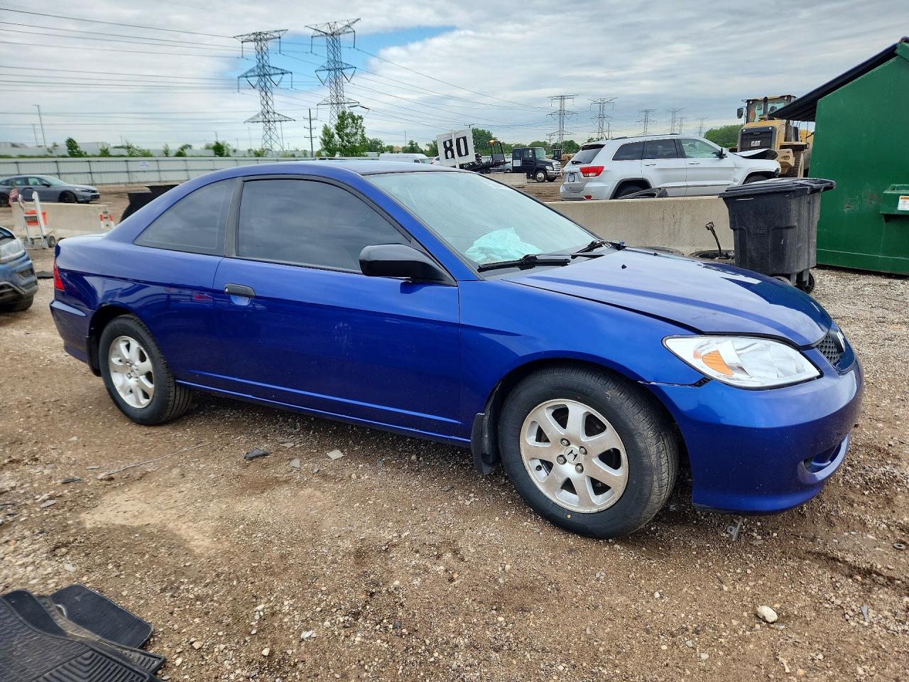 2005 Honda Civic Dx Vp Blue vin: 1HGEM21145L041428