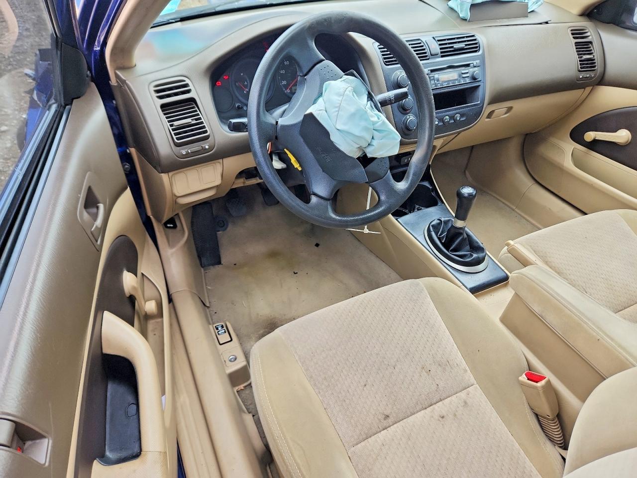 2005 Honda Civic Dx Vp Blue vin: 1HGEM21145L041428
