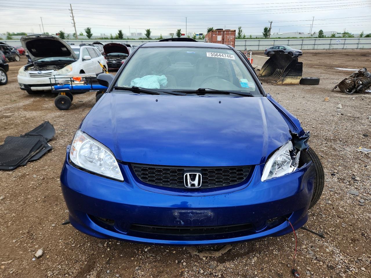 2005 Honda Civic Dx Vp Blue vin: 1HGEM21145L041428