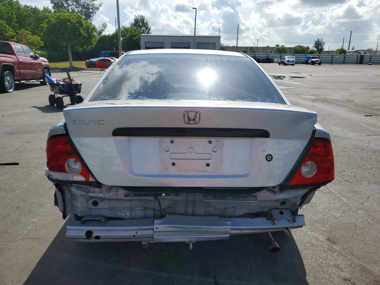 2004 Honda Civic Dx Vp Silver vin: 1HGEM211X4L005631