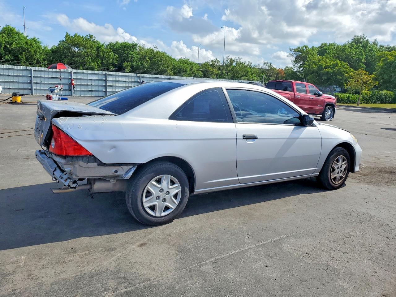 2004 Honda Civic Dx Vp Silver vin: 1HGEM211X4L005631