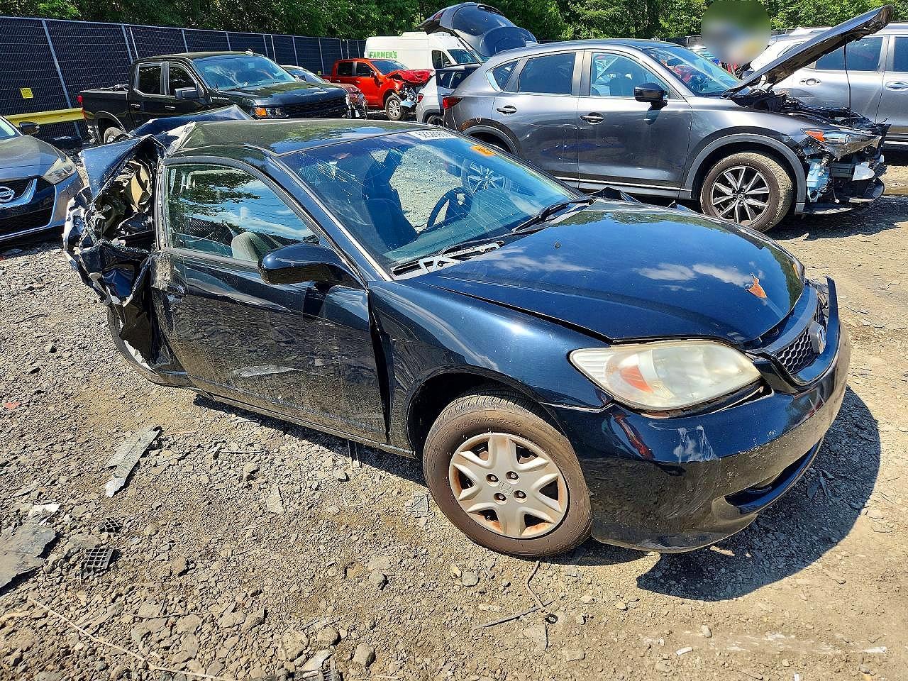 2005 Honda Civic Dx Vp Black vin: 1HGEM211X5L069279