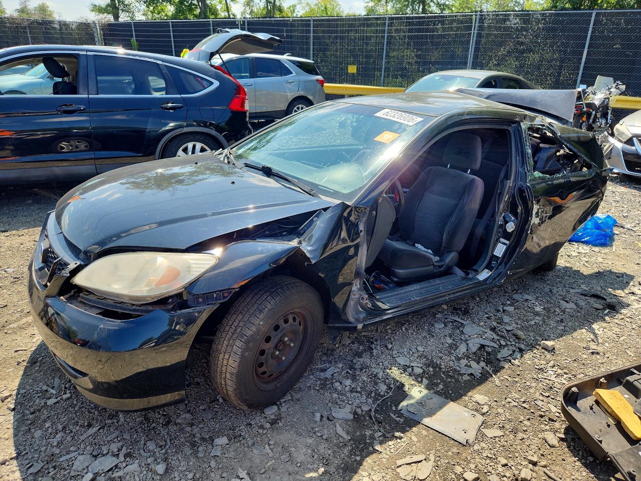 2005 Honda Civic Dx Vp Black vin: 1HGEM211X5L069279