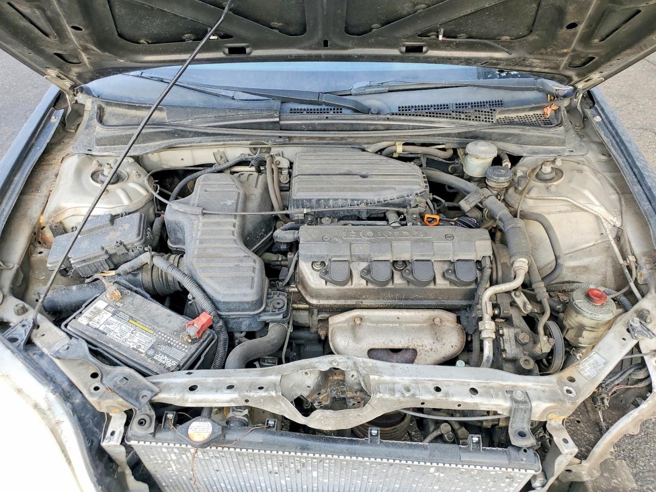 2001 Honda Civic Серый vin: 1HGEM212X1L010106