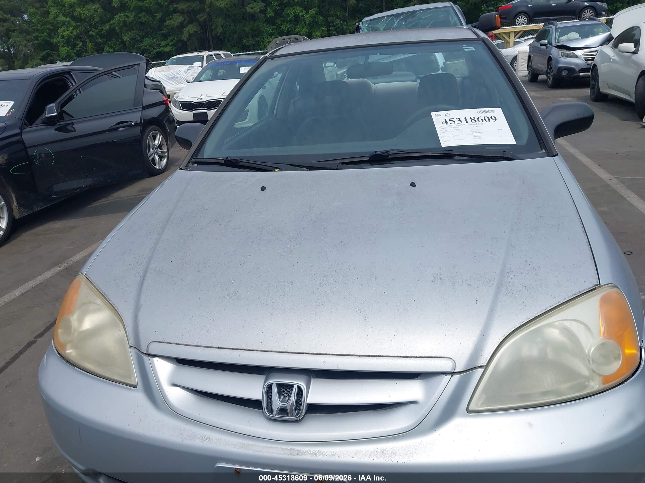 2001 Honda Civic Dx Silver vin: 1HGEM212X1L084884