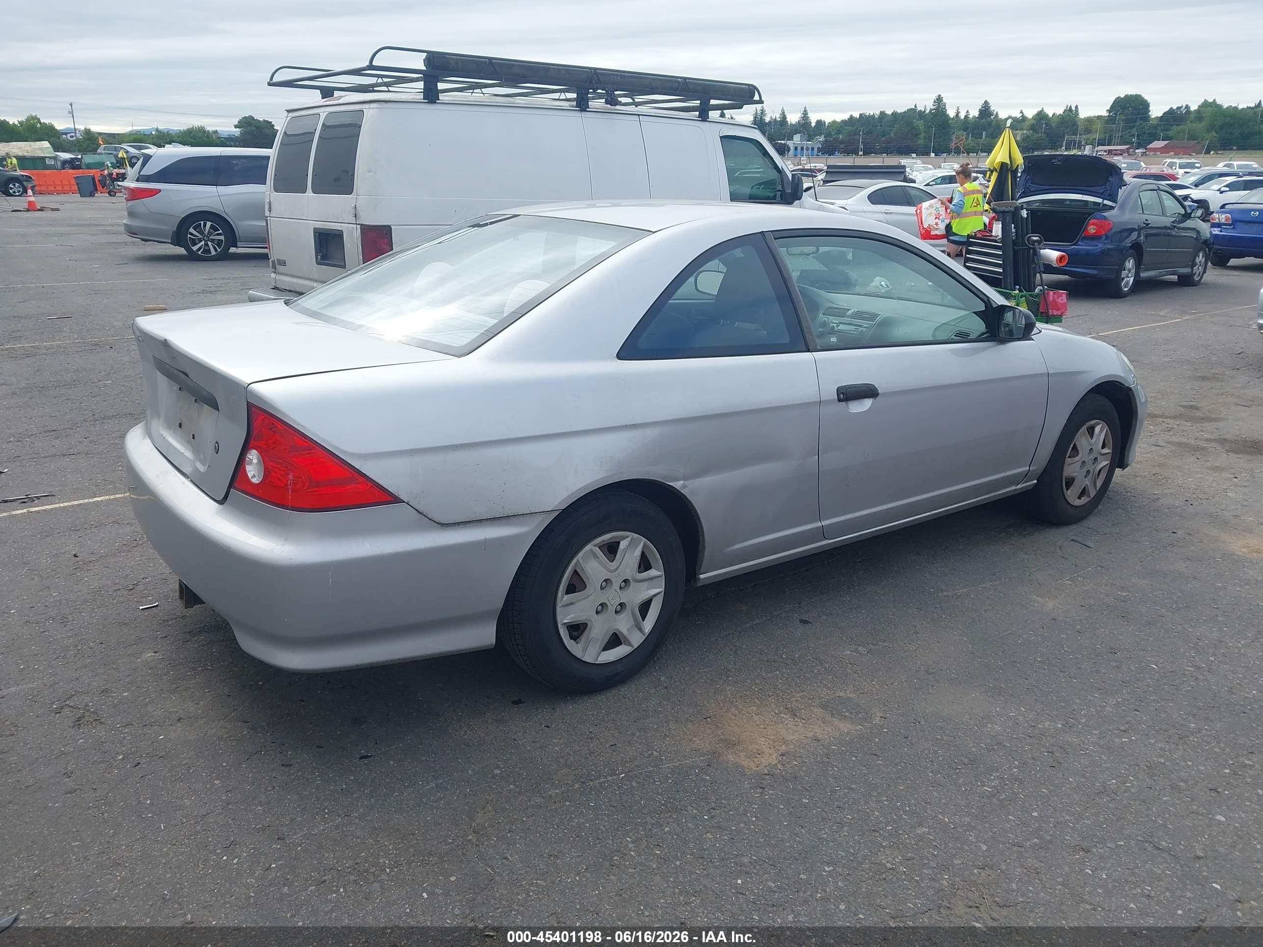 2005 Honda Civic Vp Silver vin: 1HGEM21335L070467