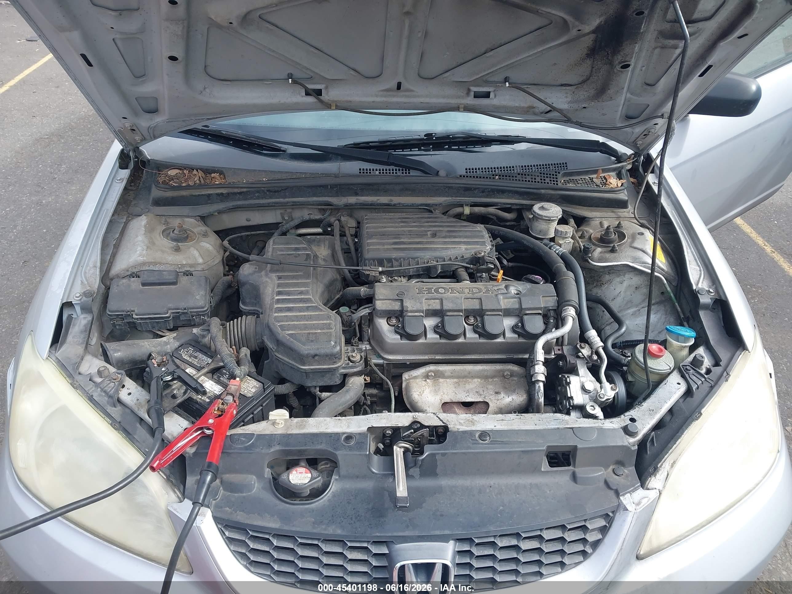 2005 Honda Civic Vp Silver vin: 1HGEM21335L070467