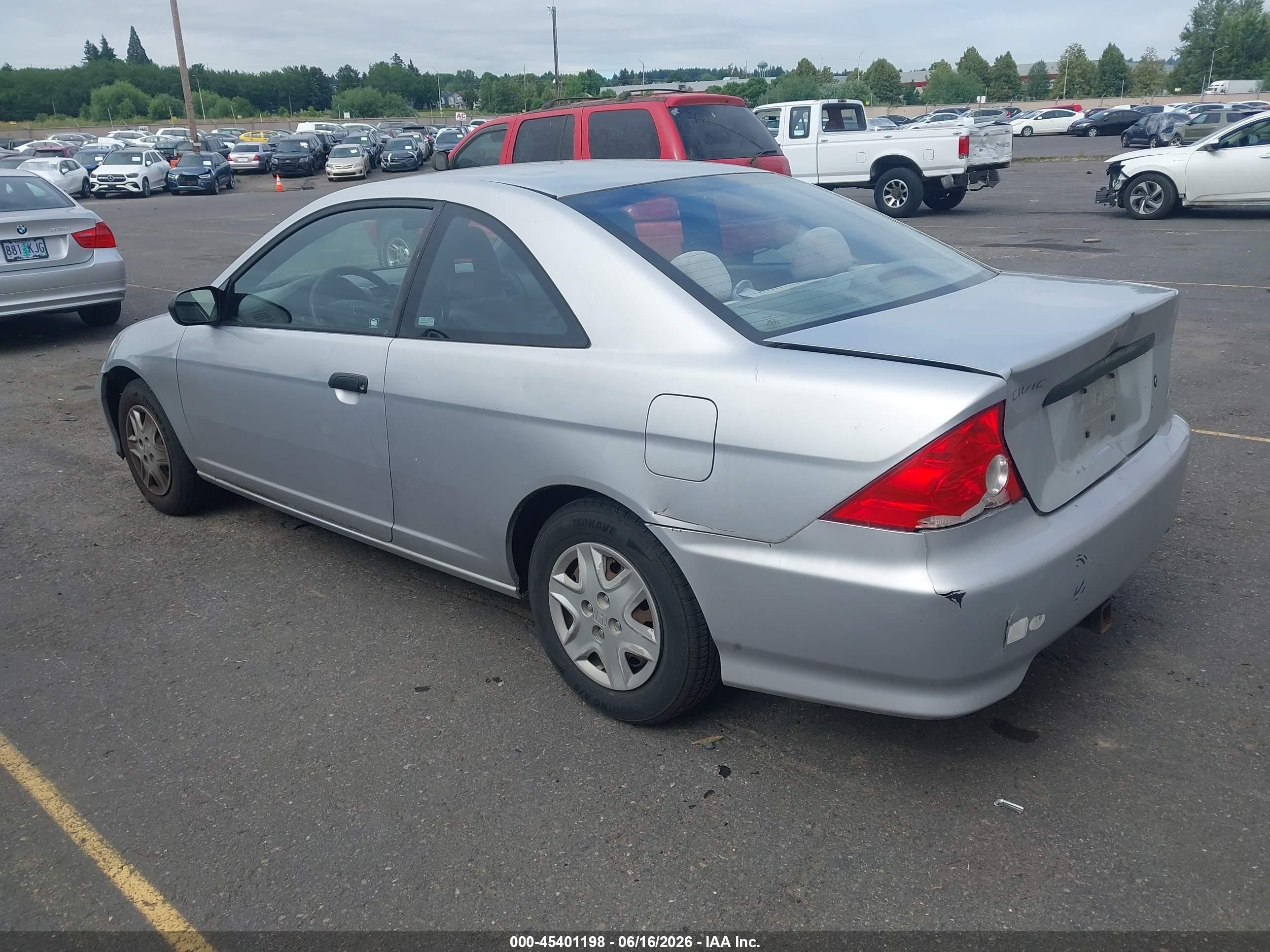 2005 Honda Civic Vp Silver vin: 1HGEM21335L070467