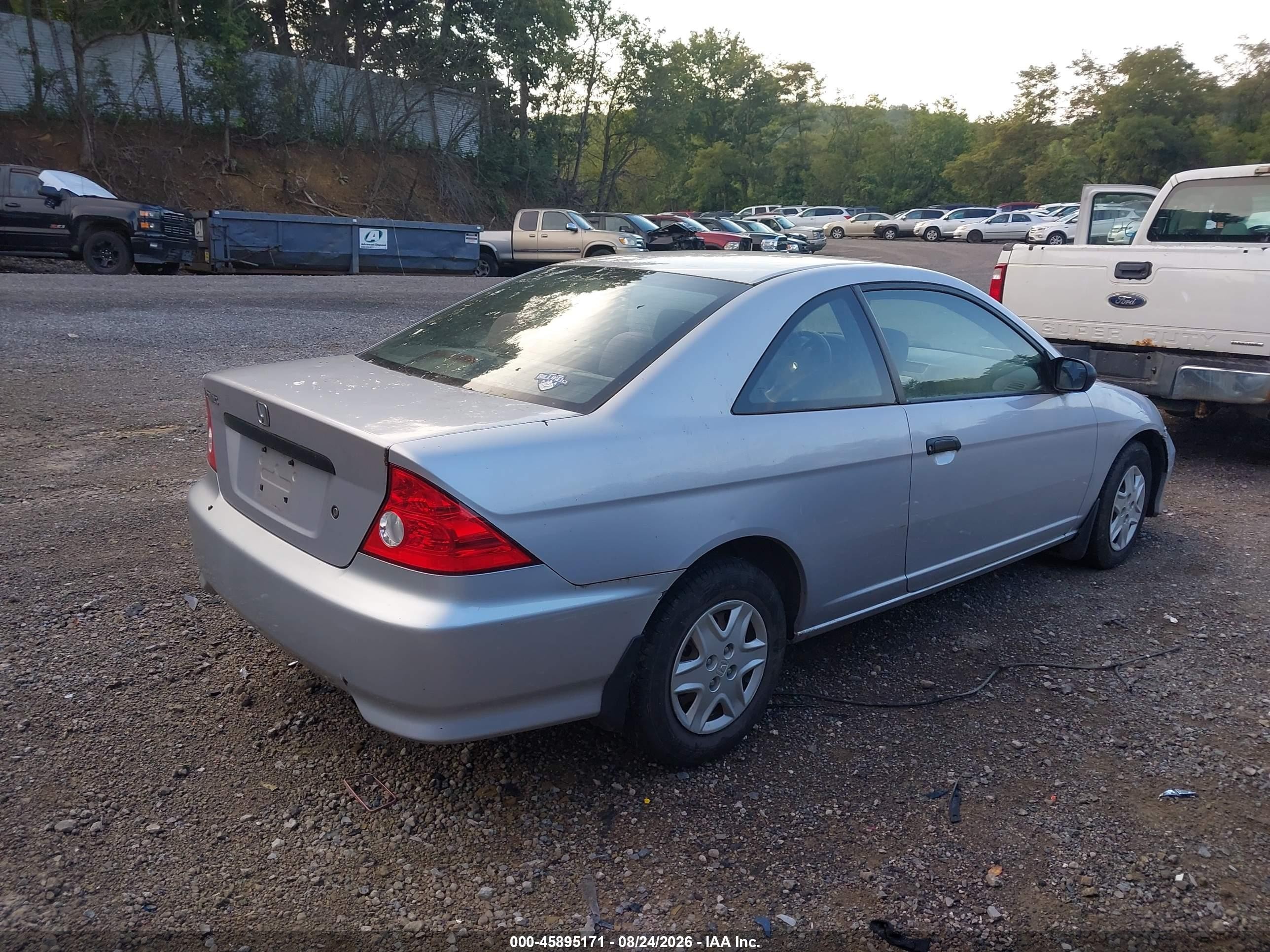 2005 Honda Civic Vp Silver vin: 1HGEM21345L062507