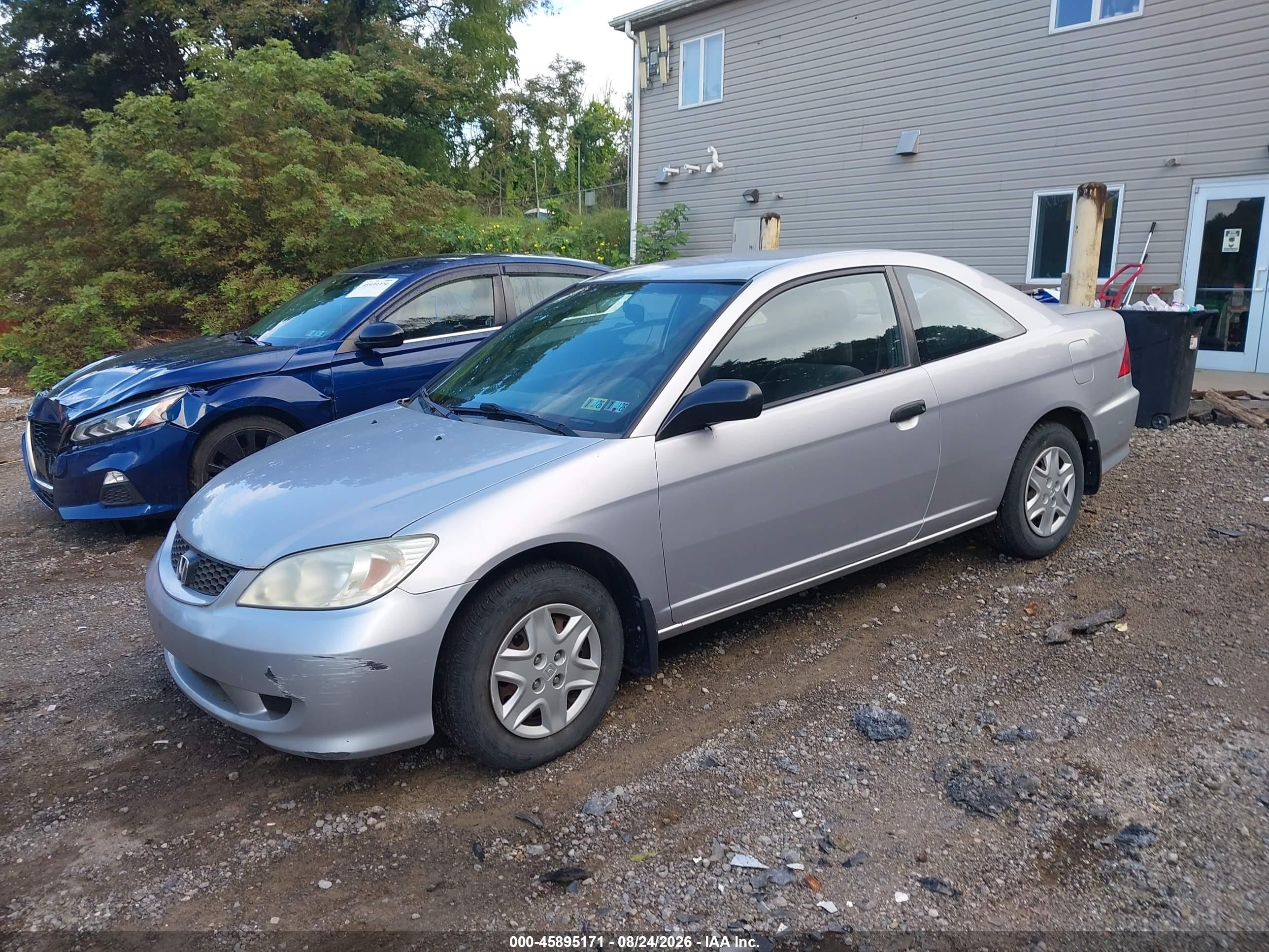 2005 Honda Civic Vp Silver vin: 1HGEM21345L062507