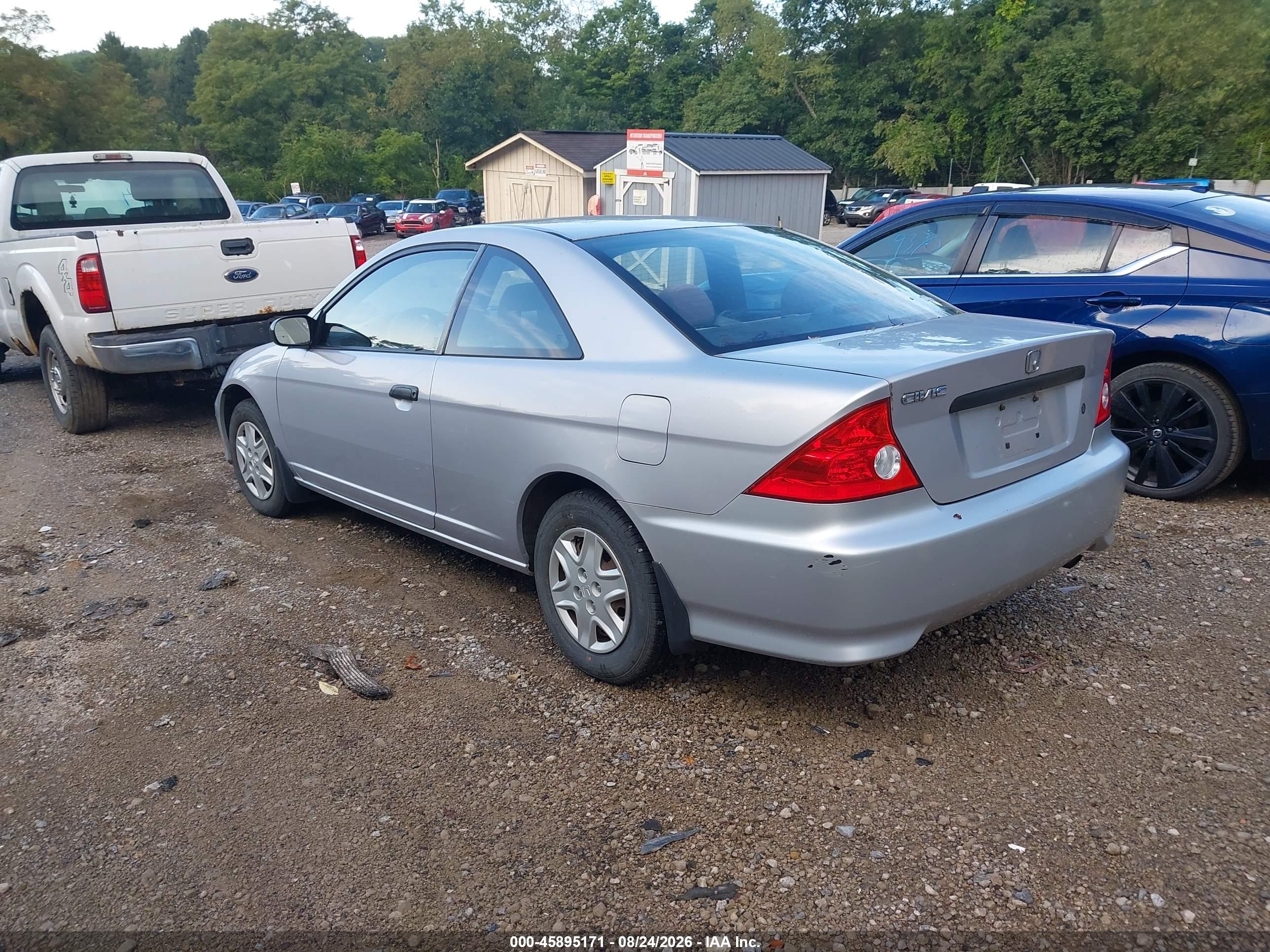 2005 Honda Civic Vp Silver vin: 1HGEM21345L062507