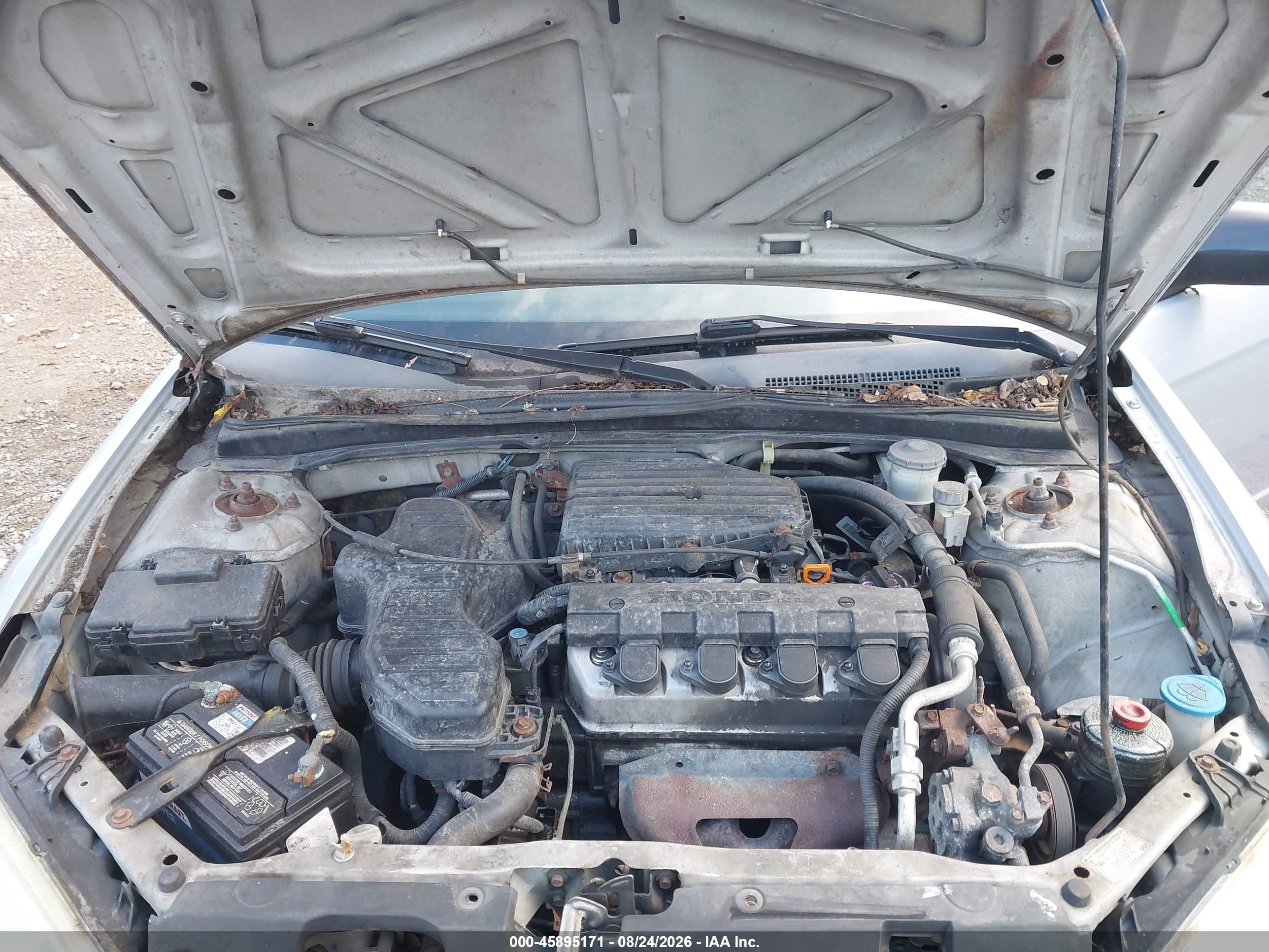 2005 Honda Civic Vp Silver vin: 1HGEM21345L062507