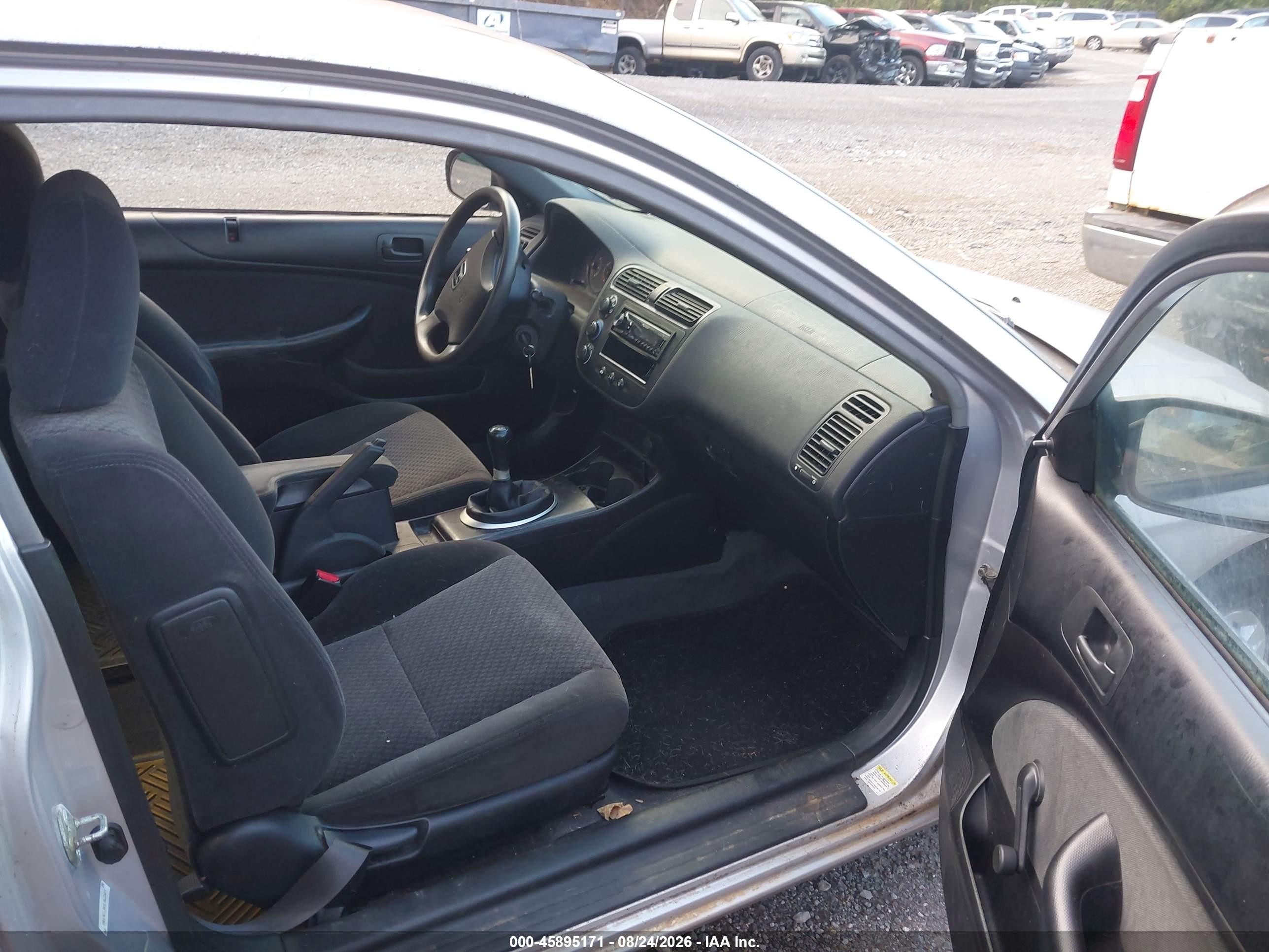 2005 Honda Civic Vp Silver vin: 1HGEM21345L062507