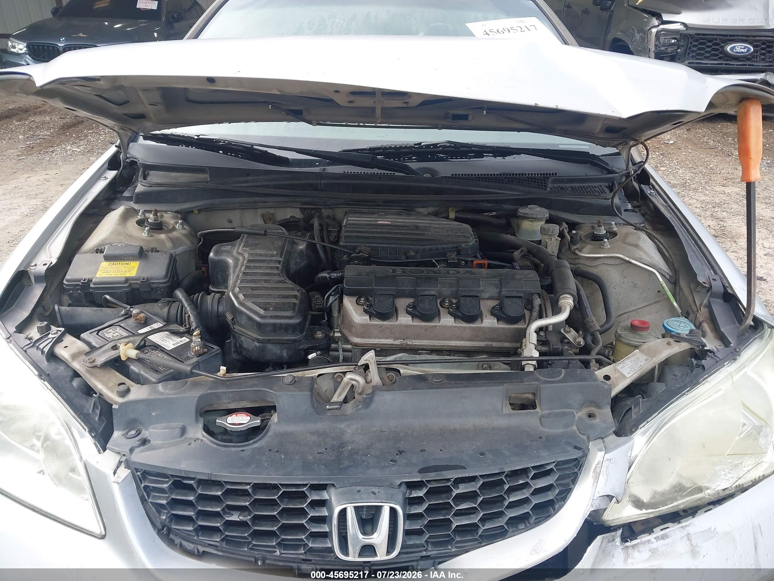 2005 Honda Civic Vp Silver vin: 1HGEM21365L010960