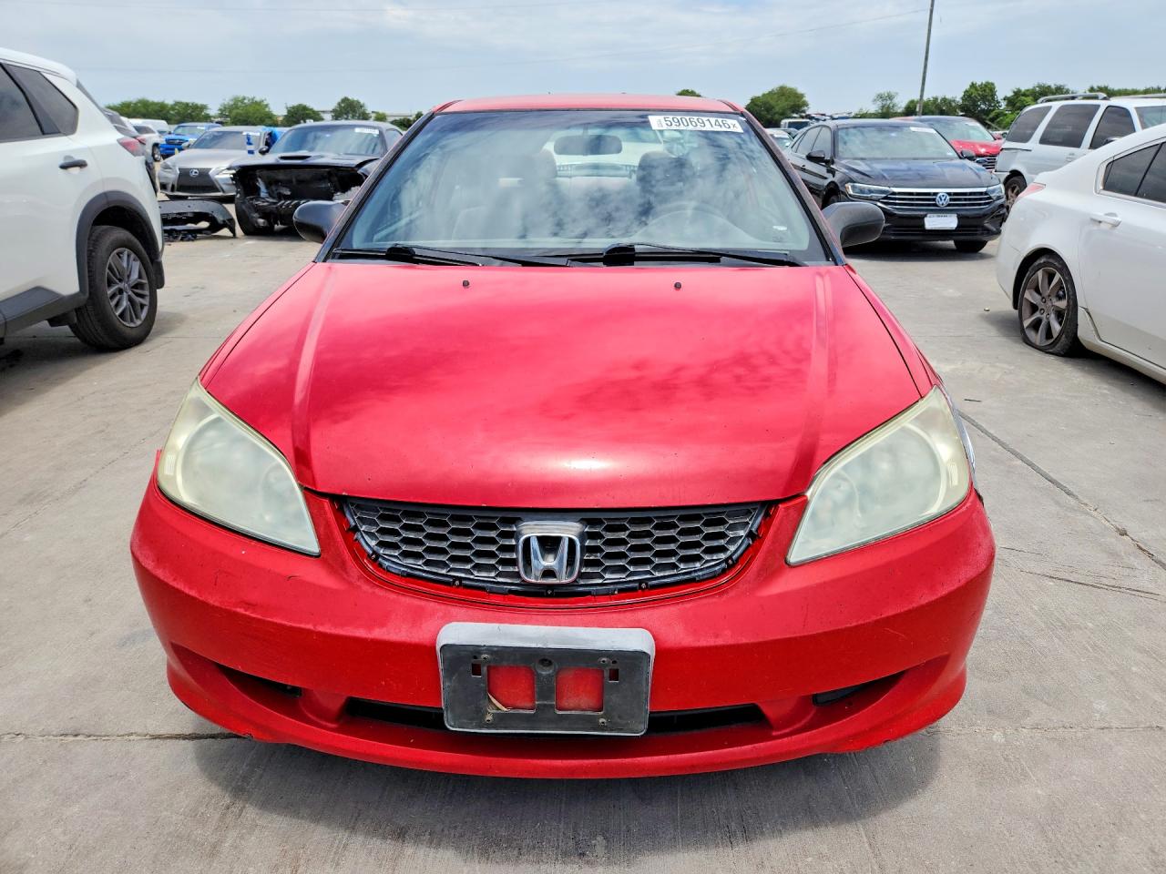 2005 Honda Civic Dx Vp Red vin: 1HGEM213X5L036915