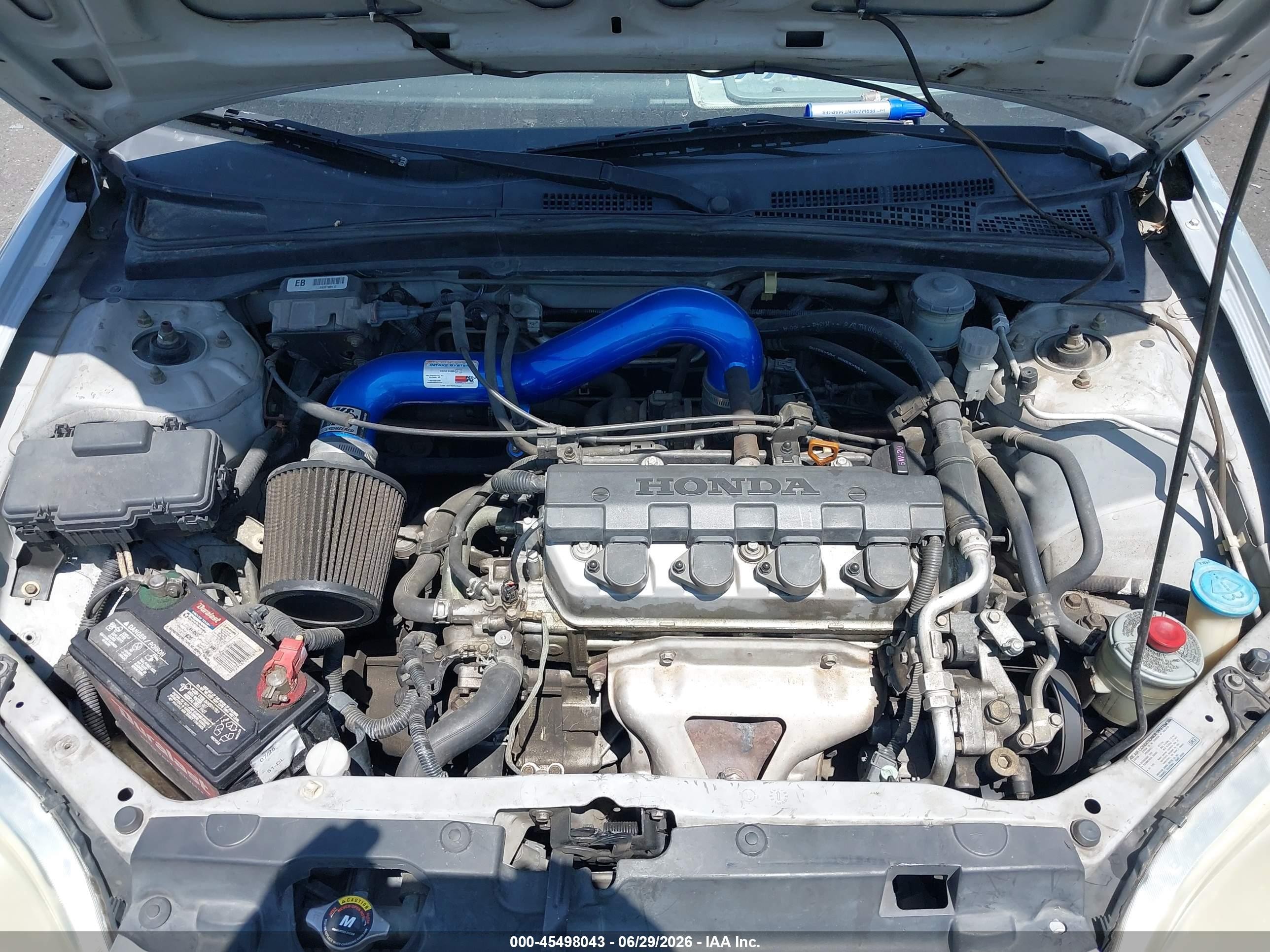 2002 Honda Civic Lx Silver vin: 1HGEM21512L001211