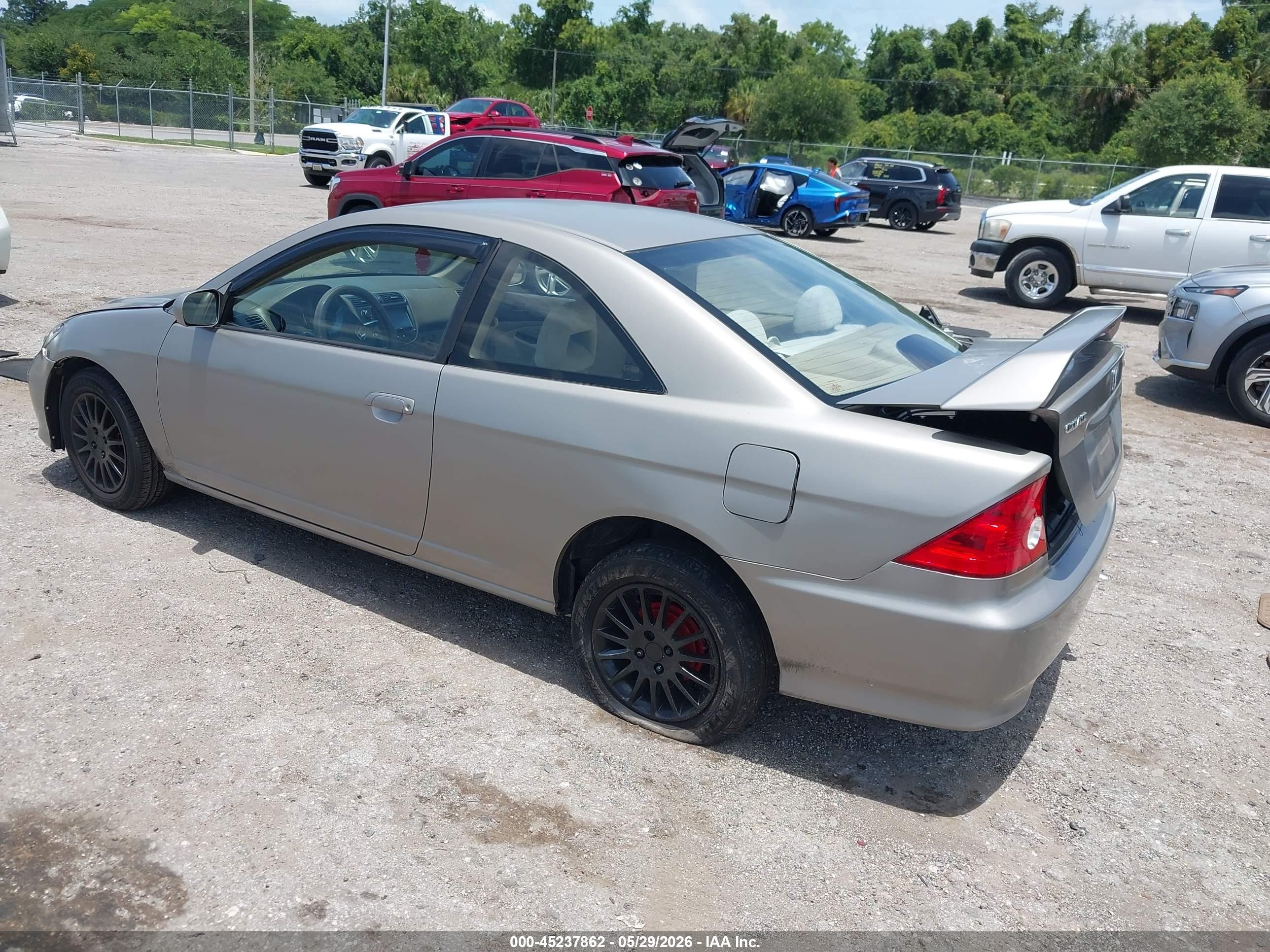 2005 Honda Civic Lx Tan vin: 1HGEM21515L048131