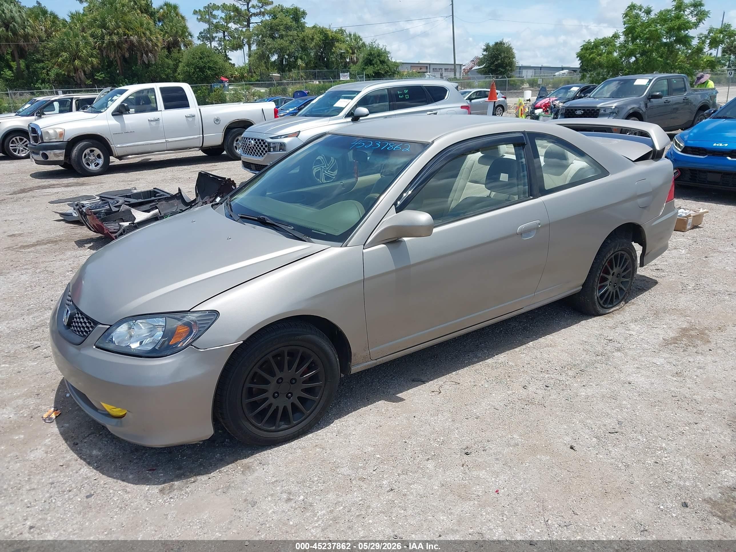 2005 Honda Civic Lx Tan vin: 1HGEM21515L048131
