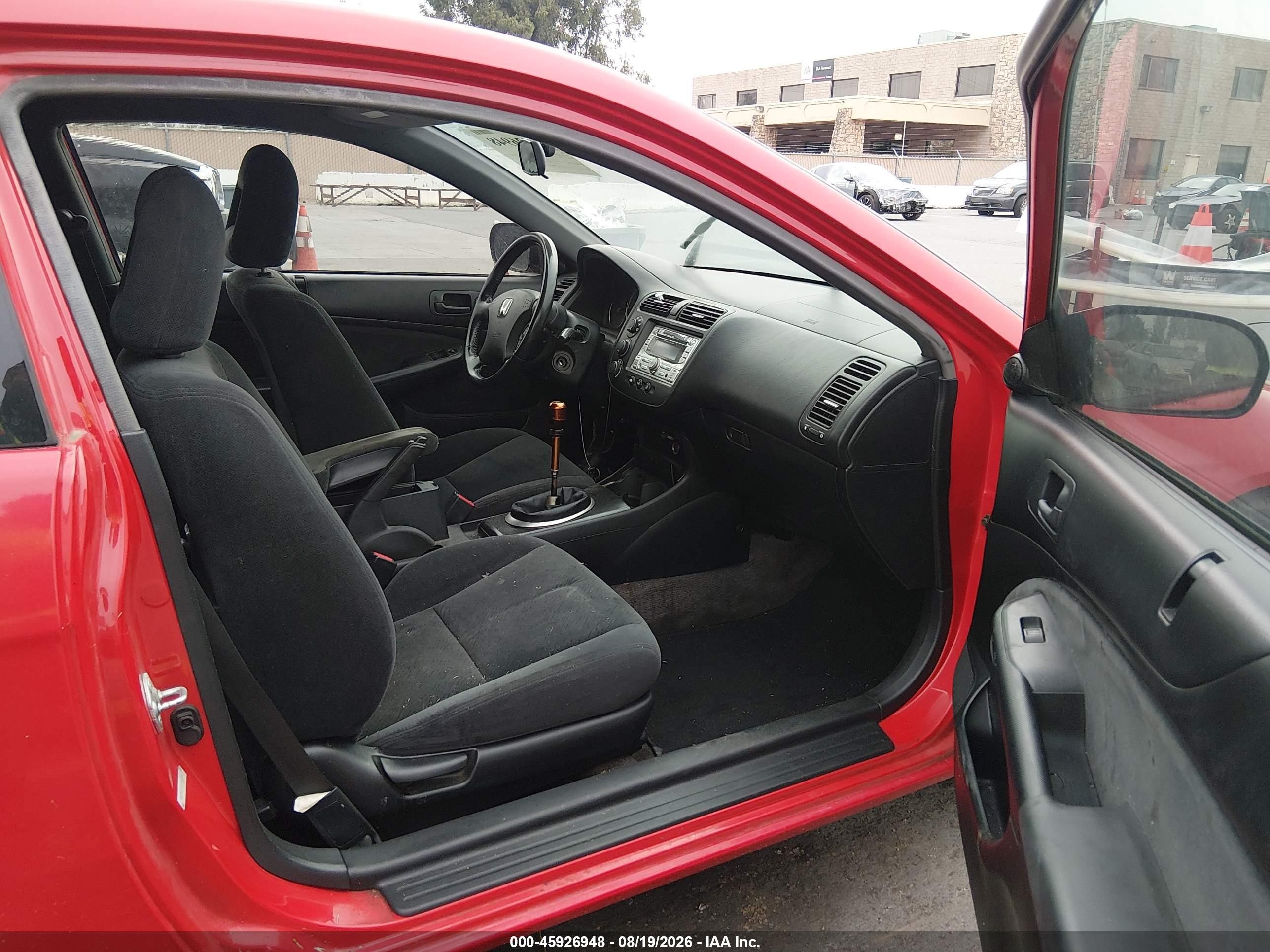 2005 Honda Civic Lx Red vin: 1HGEM21515L068248