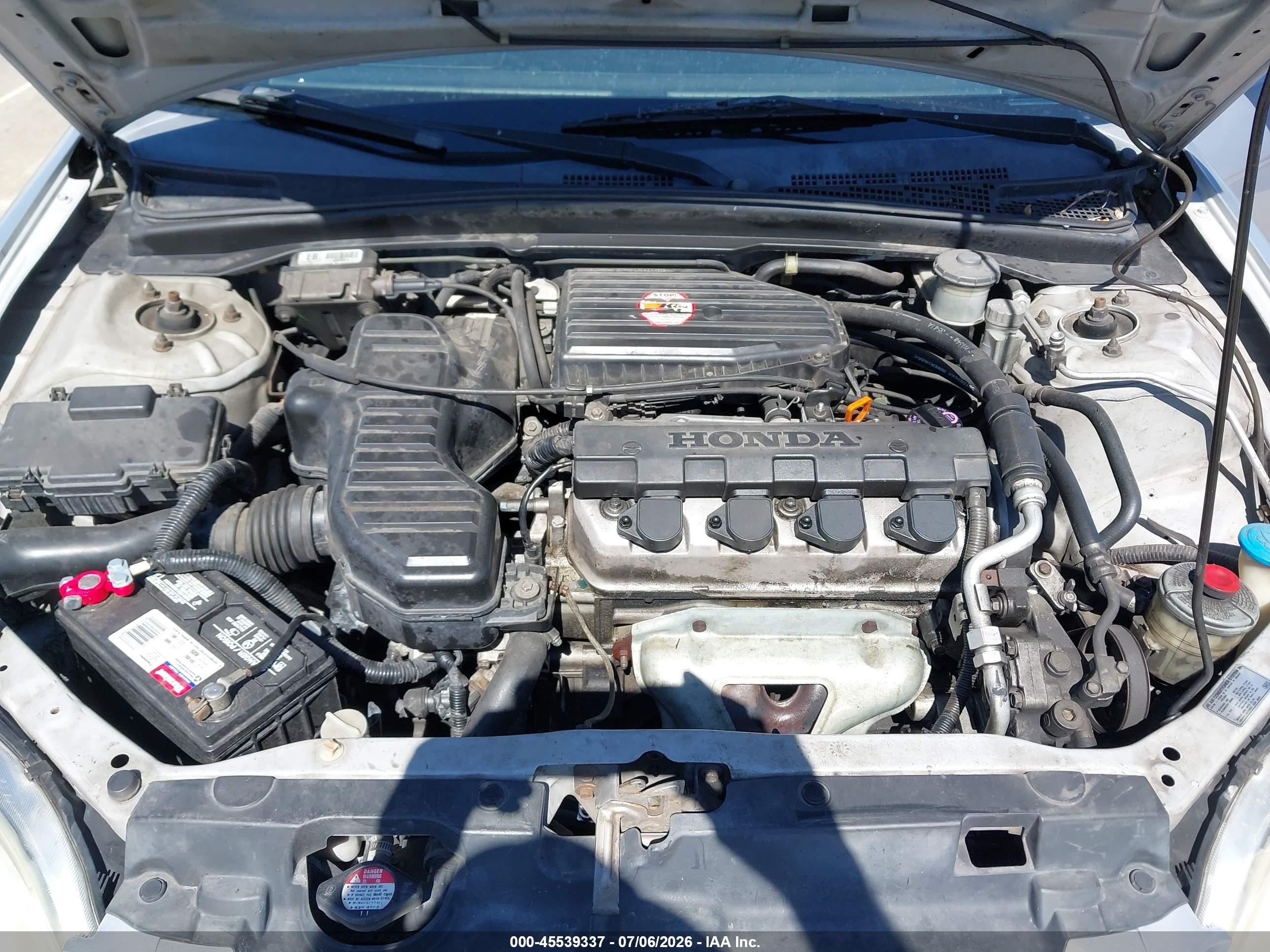 2002 Honda Civic Lx Silver vin: 1HGEM21542L053903