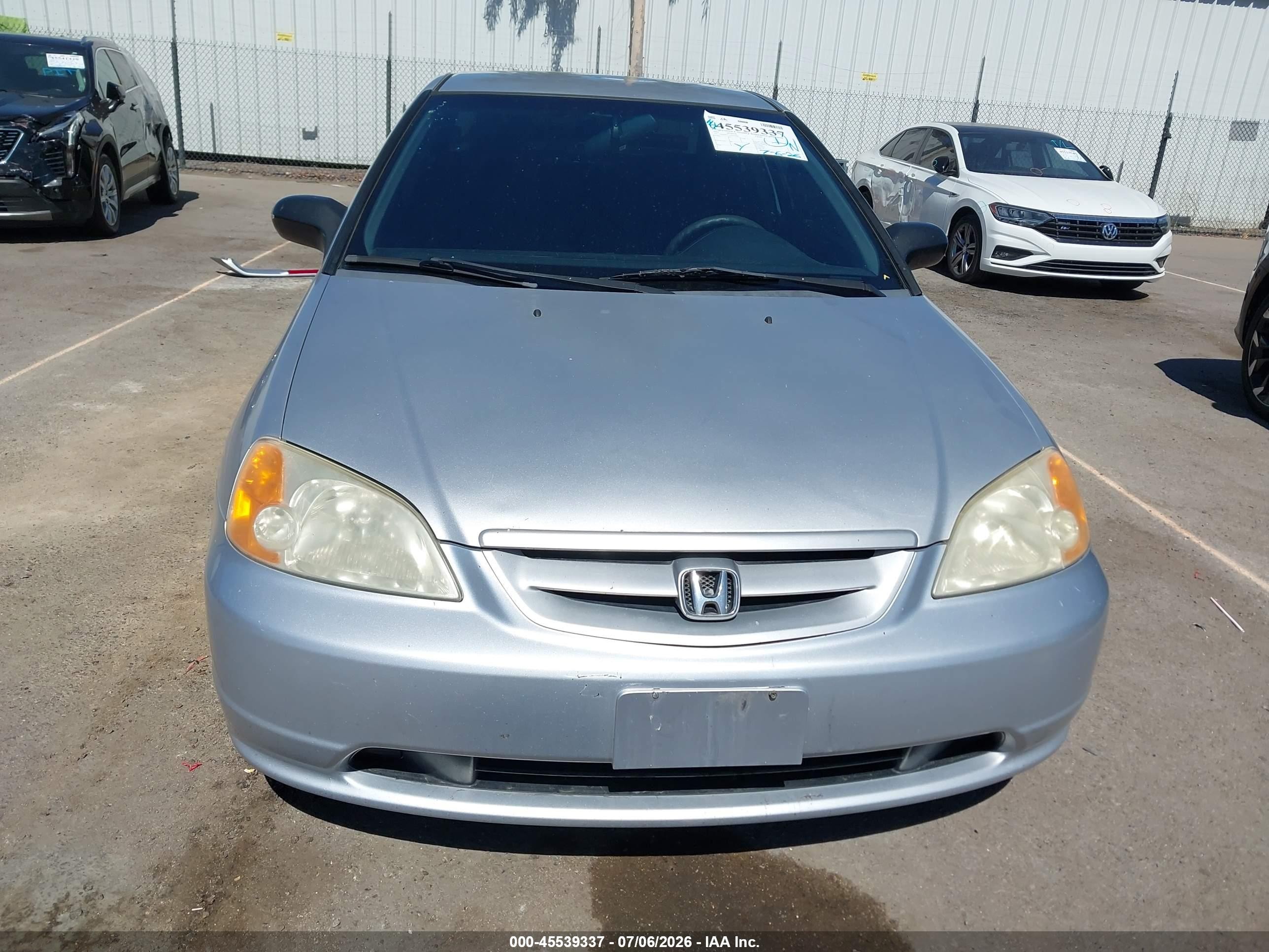 2002 Honda Civic Lx Silver vin: 1HGEM21542L053903