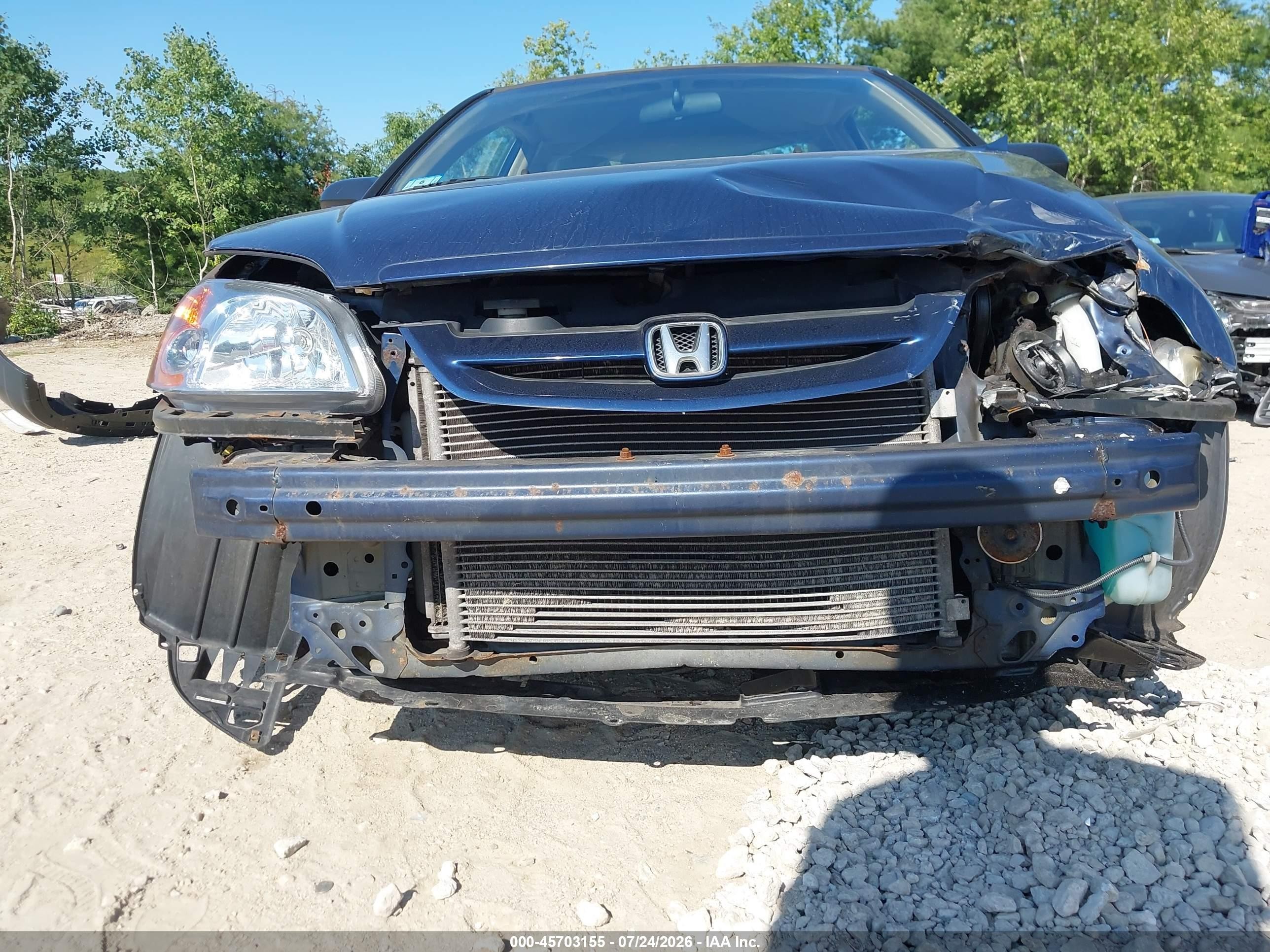 2003 Honda Civic Lx Синий vin: 1HGEM21543L066300