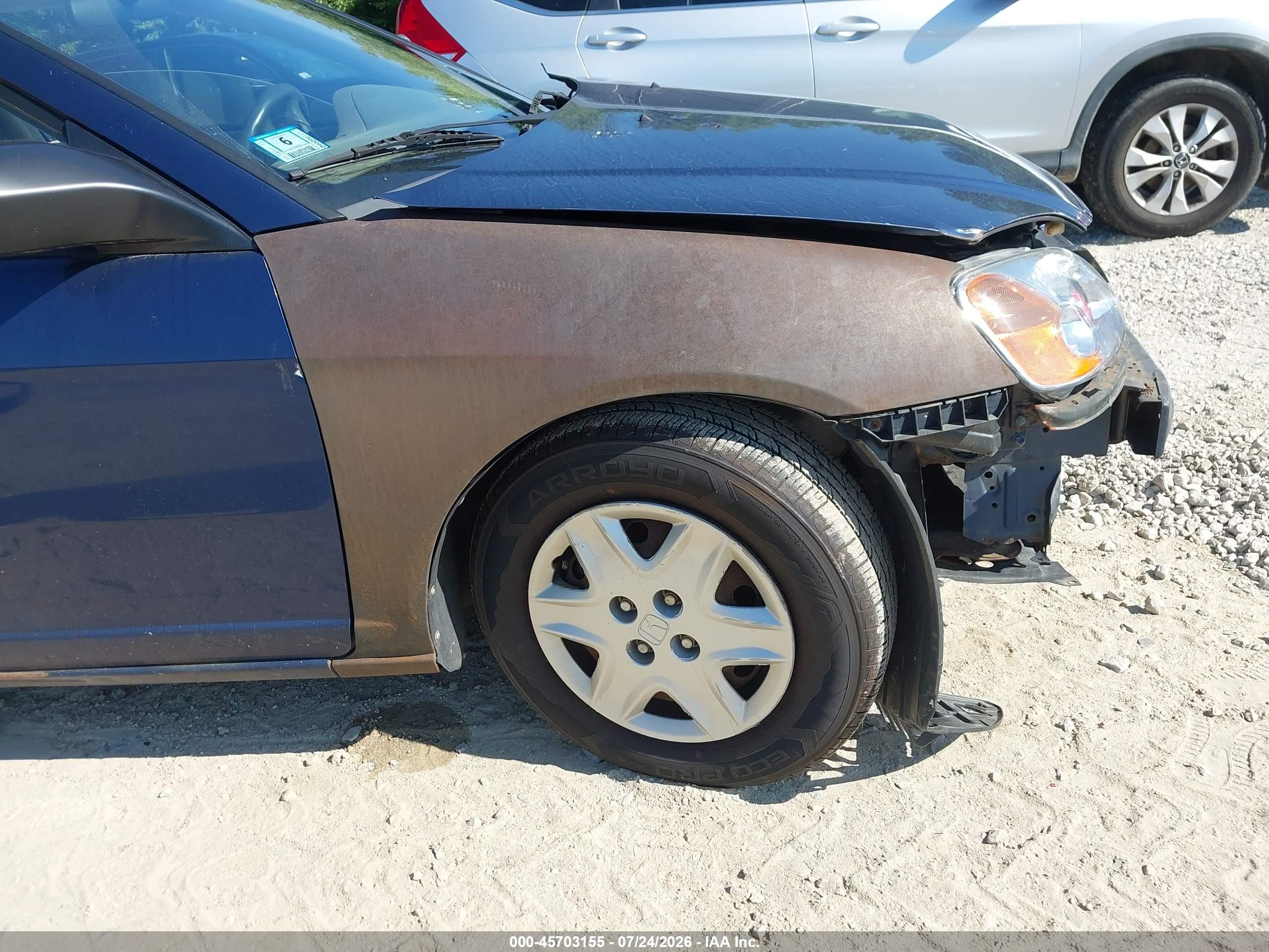 2003 Honda Civic Lx Синий vin: 1HGEM21543L066300