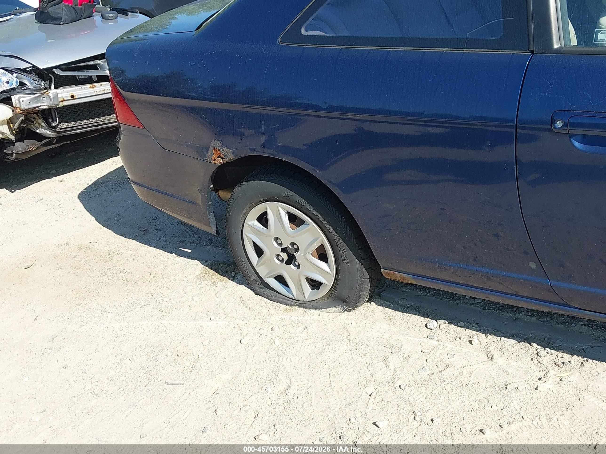 2003 Honda Civic Lx Синий vin: 1HGEM21543L066300
