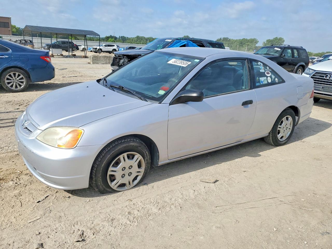 2001 Honda Civic Lx Silver vin: 1HGEM21561L042349