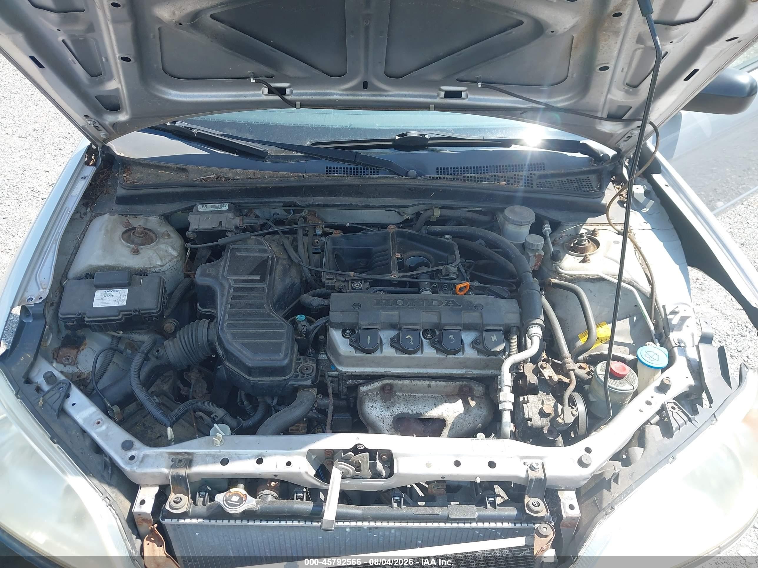 2005 Honda Civic Lx Silver vin: 1HGEM21565L043958