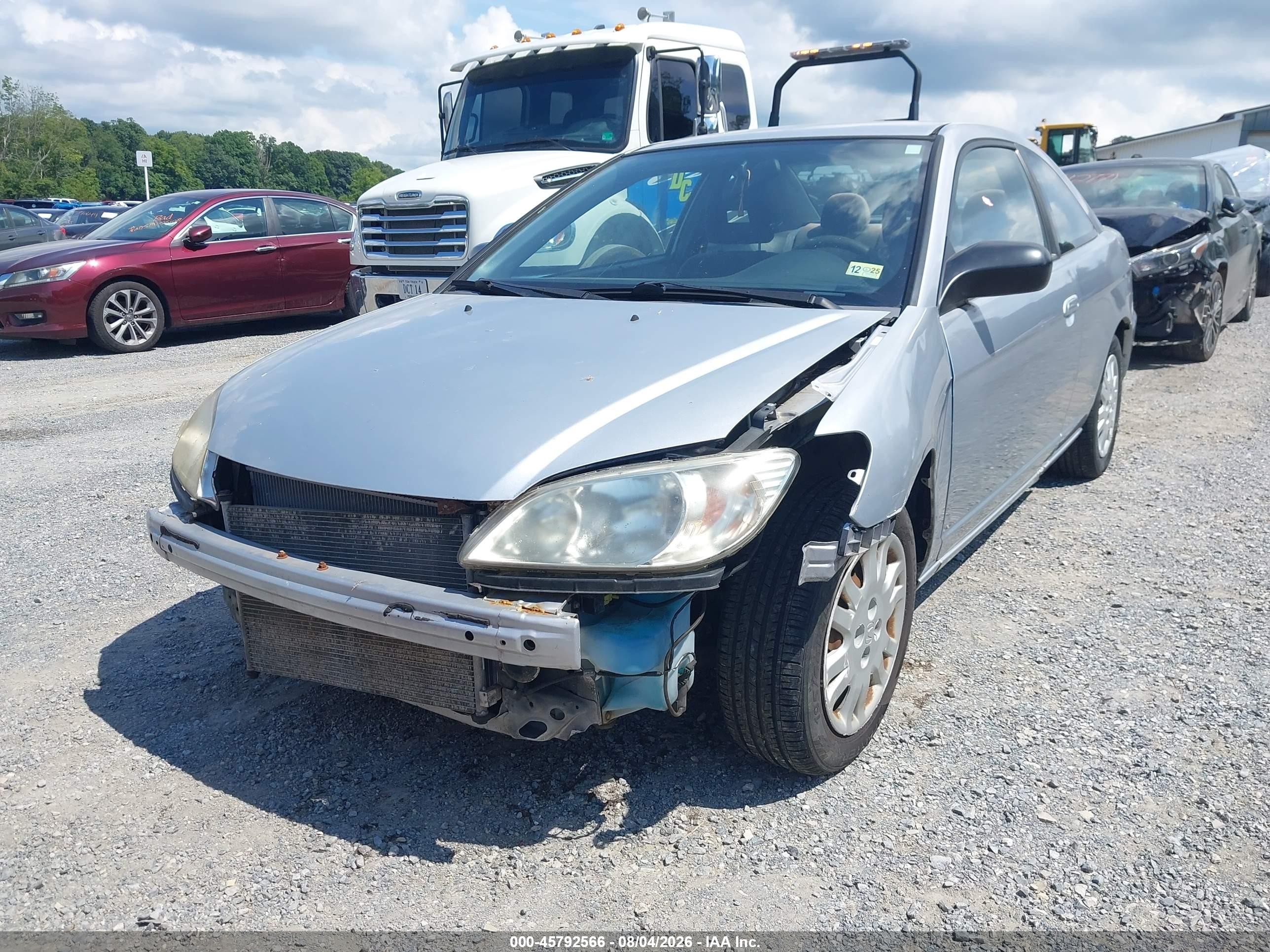 2005 Honda Civic Lx Silver vin: 1HGEM21565L043958