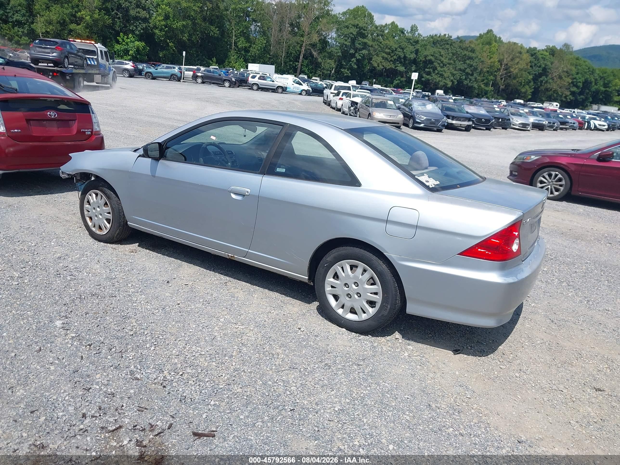 2005 Honda Civic Lx Silver vin: 1HGEM21565L043958