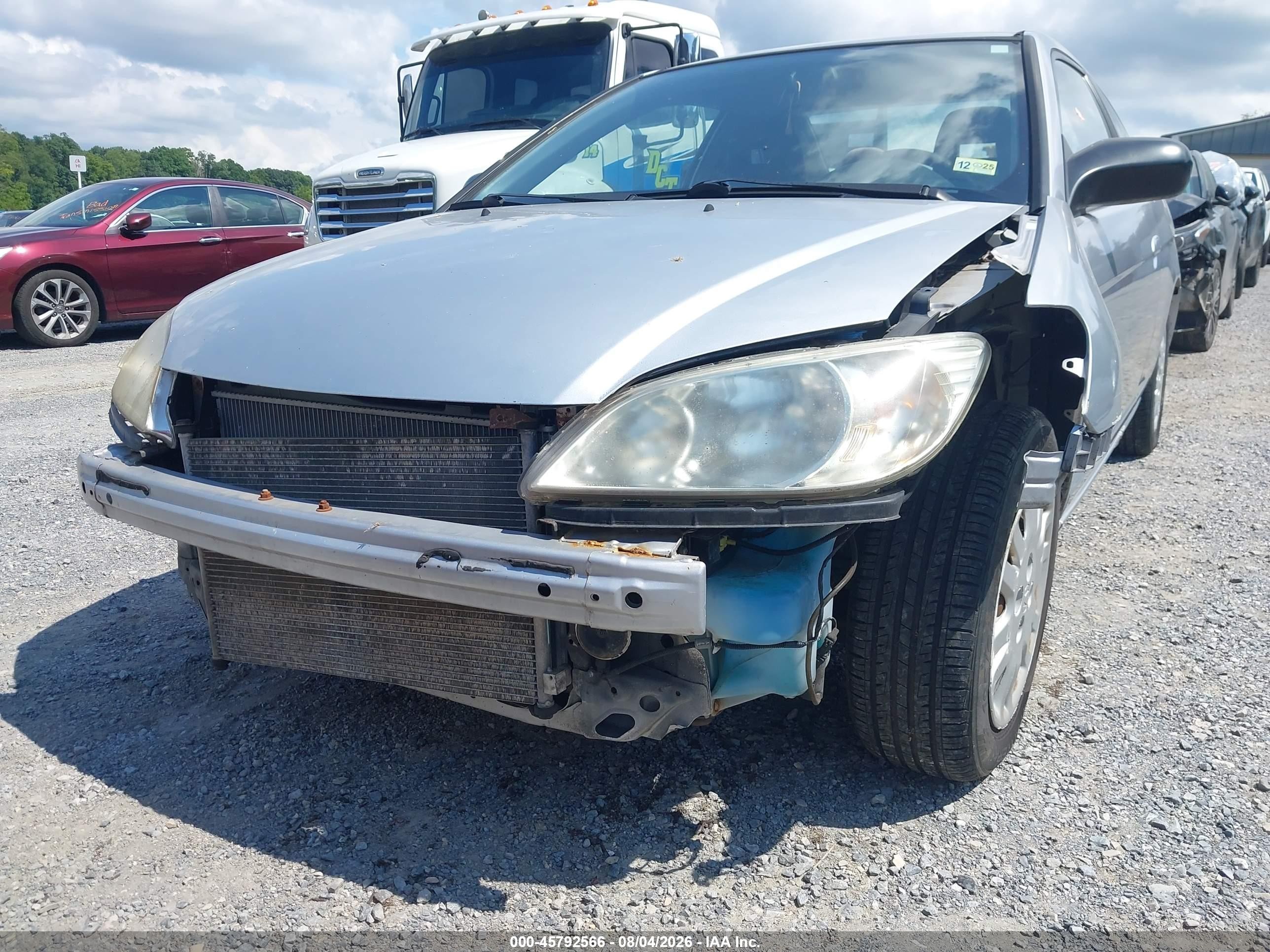 2005 Honda Civic Lx Silver vin: 1HGEM21565L043958