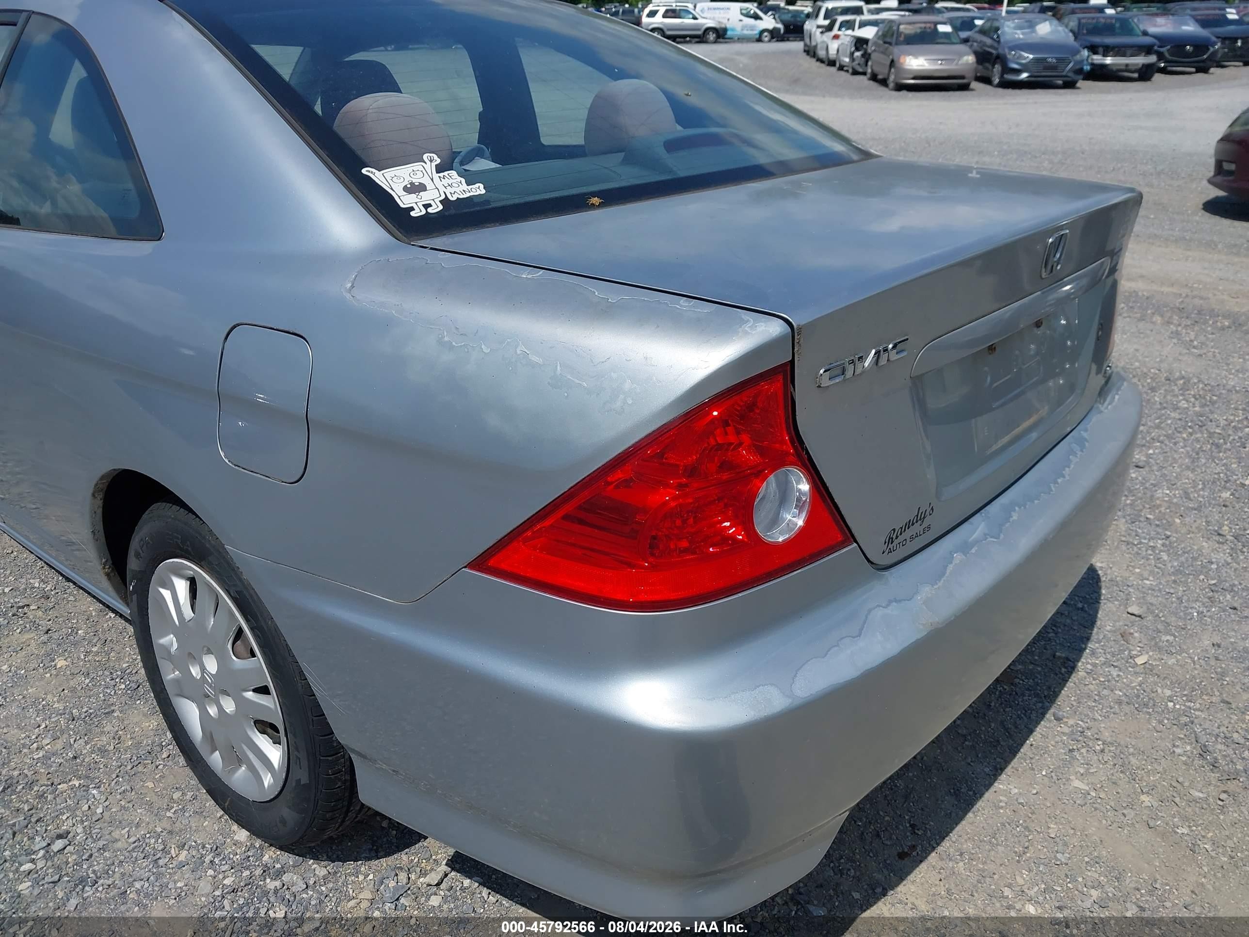 2005 Honda Civic Lx Silver vin: 1HGEM21565L043958