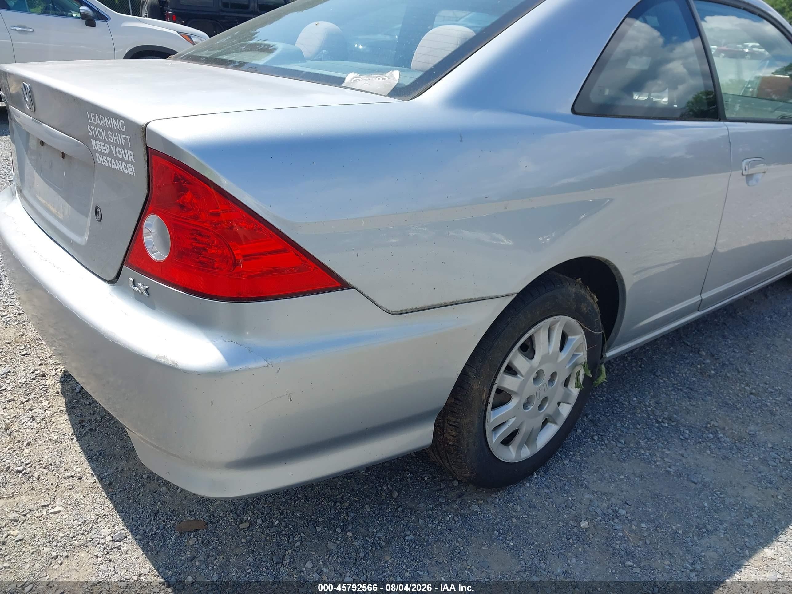 2005 Honda Civic Lx Silver vin: 1HGEM21565L043958