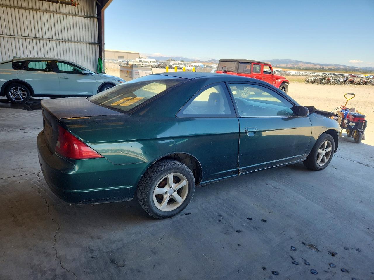 2002 Honda Civic Lx Green vin: 1HGEM21572L062756
