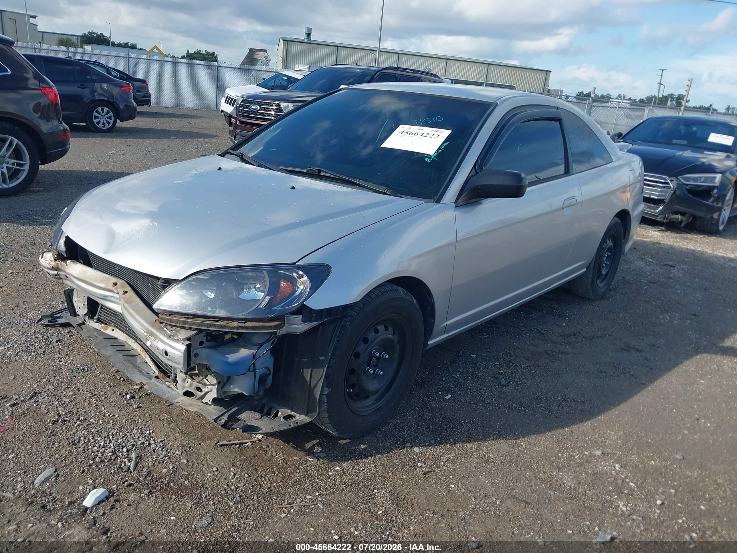 2004 Honda Civic Lx Silver vin: 1HGEM21574L023801