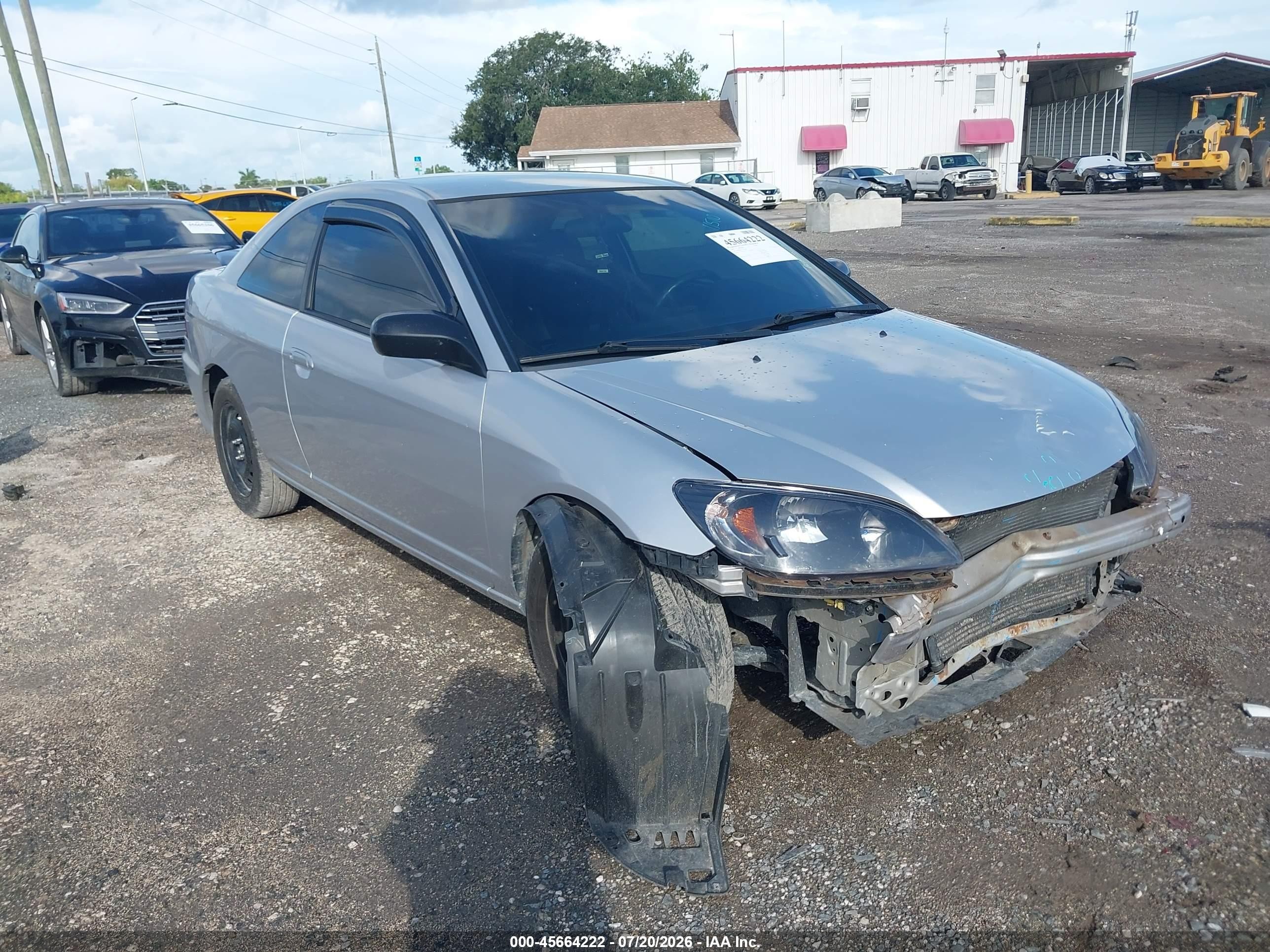 2004 Honda Civic Lx Silver vin: 1HGEM21574L023801