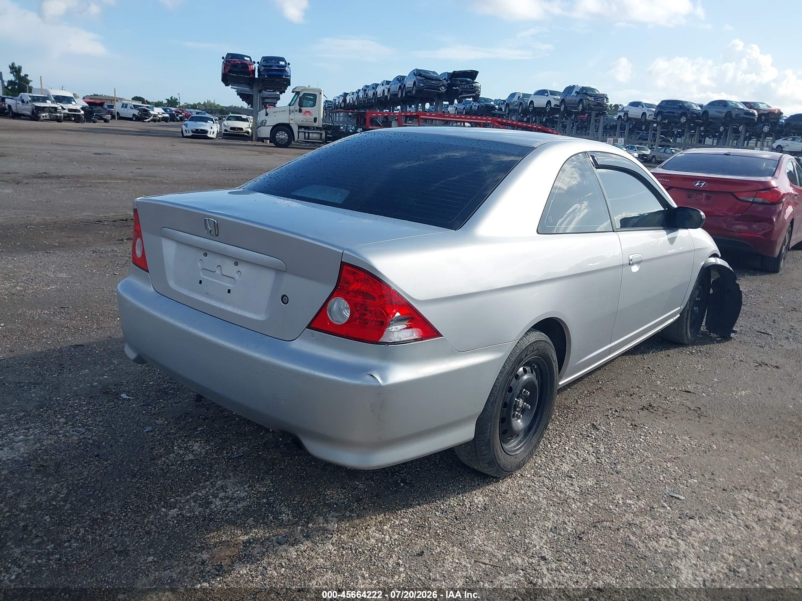 2004 Honda Civic Lx Silver vin: 1HGEM21574L023801